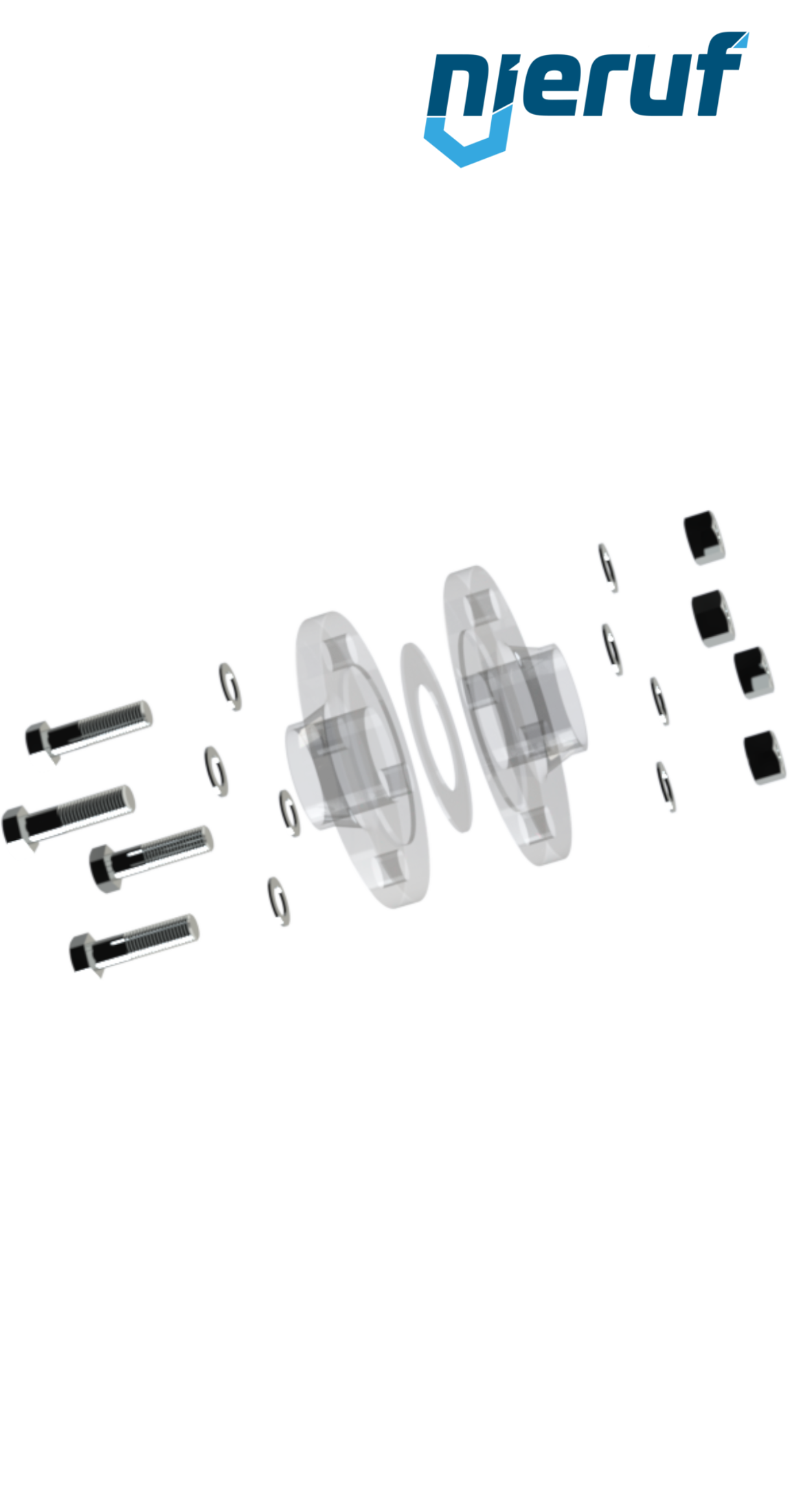 joint set flange/flange DN150 - 6" Inch for flange PN10/16/25 stainless steel