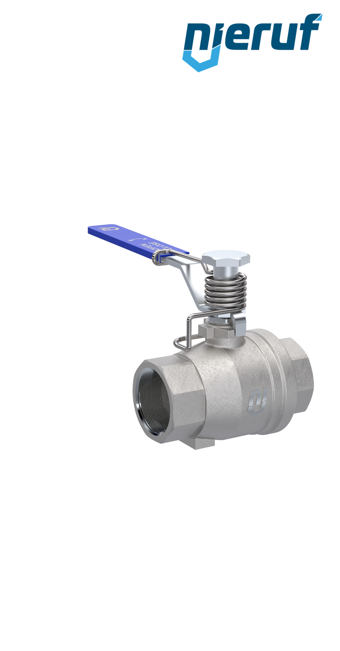 ball valve with spring reload DN15 - 1/2" inch GK12 female thread