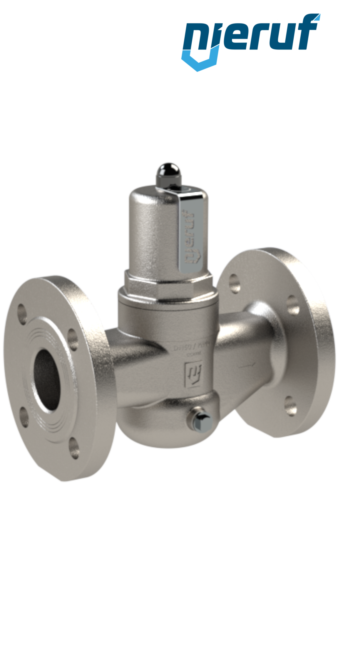 Flange-pressure reducing valve DN 50 PN40 DM08 stainless steel FKM 1.0 - 8.0 bar