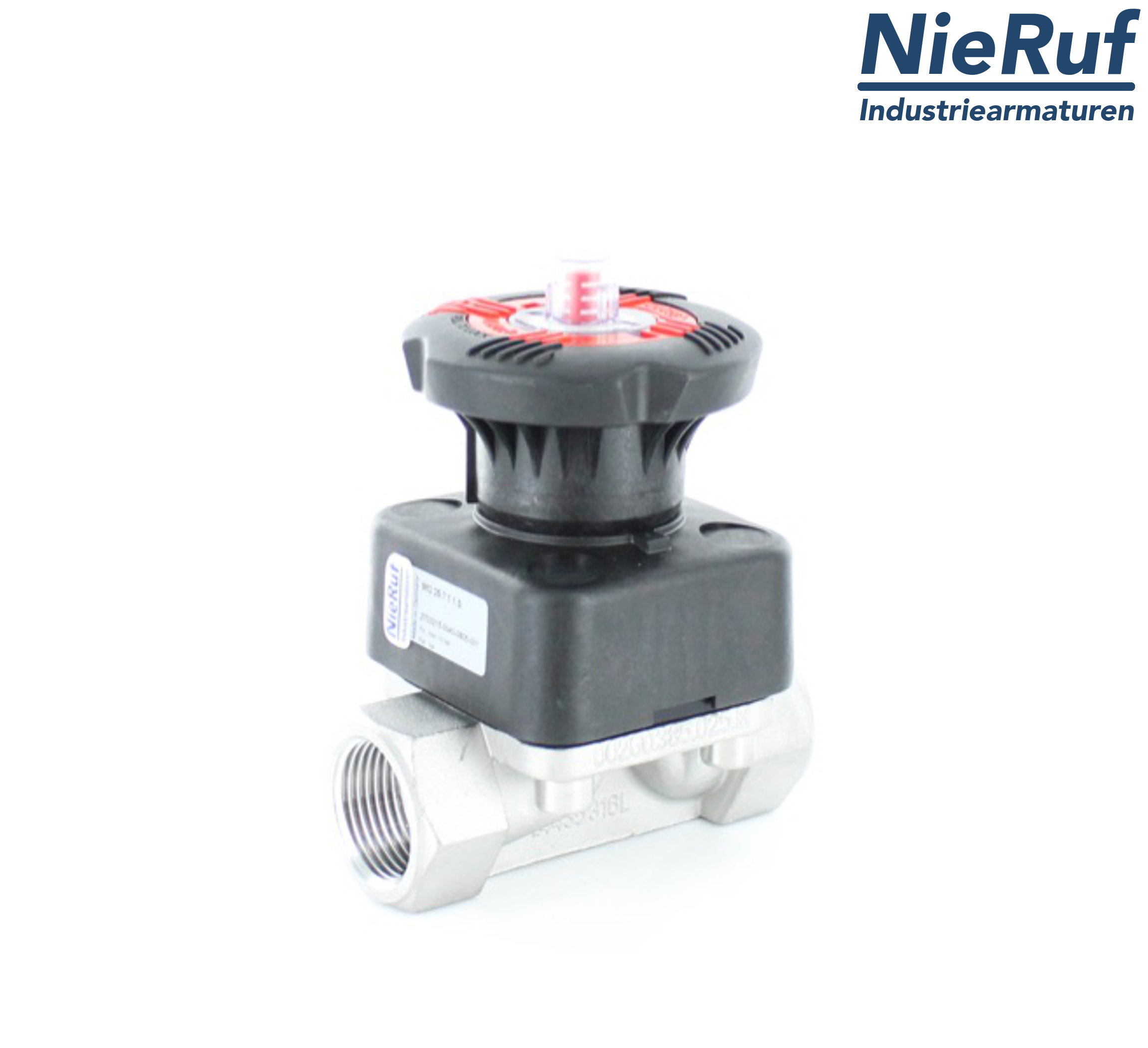 stainless steel-diaphragm valve 1 1/2 Inch membrane PTFE/EPDM two-piece female thread BSP
