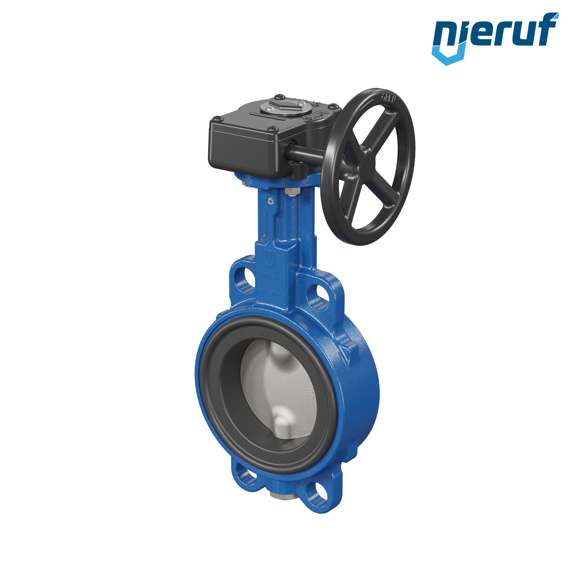 Butterfly valve AK01 DN 80 PN6-PN10-PN16 & ANSI150 DVGW-water Worm gear