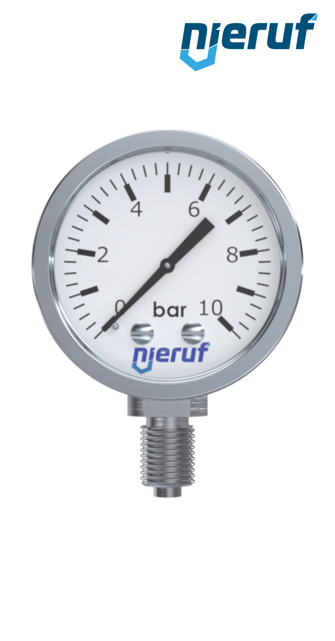 pressure gauge G 1/4" radial 50 mm stainless steel MM05 0 - 10,0 bar