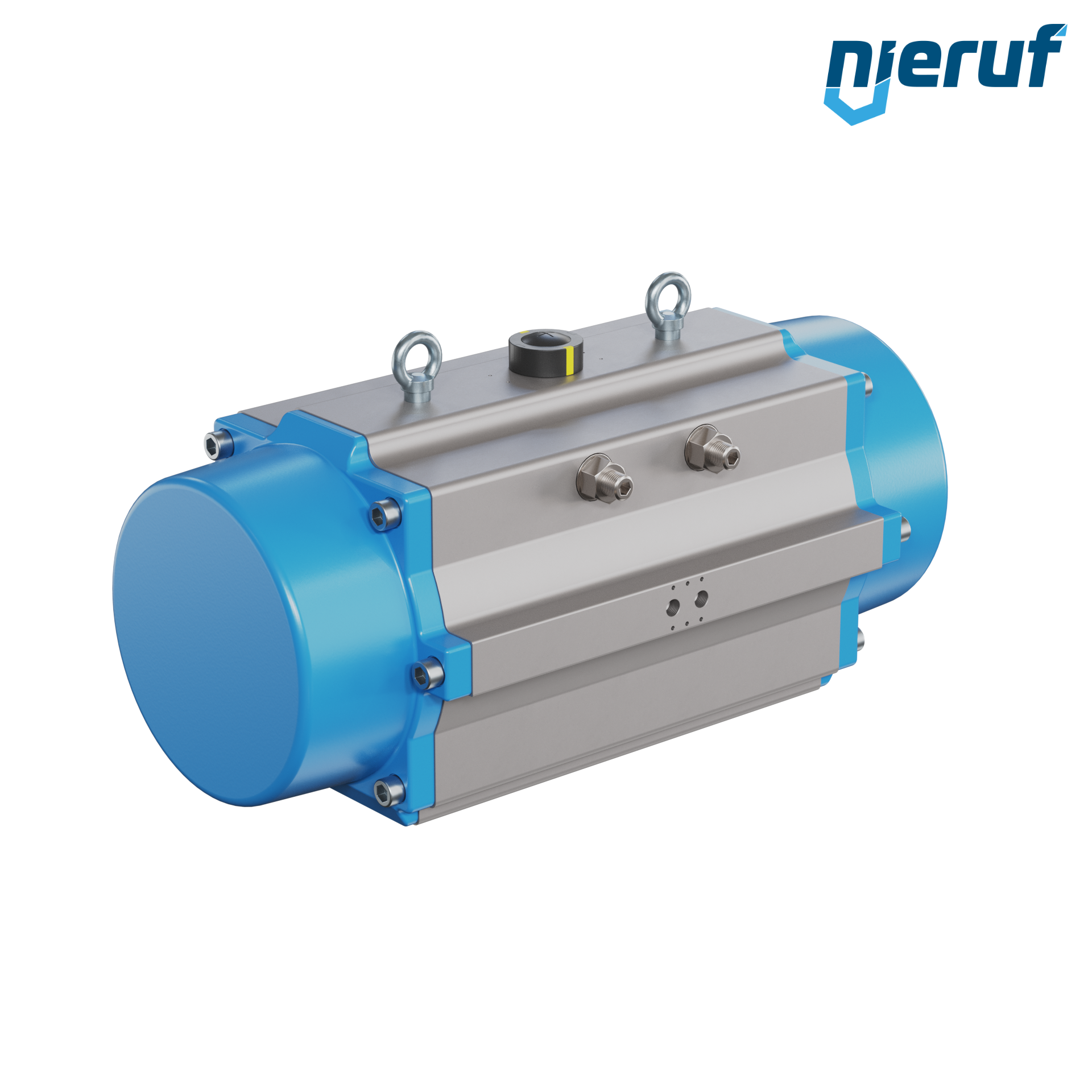 pneumatic actuator AN02 single acting, normally closed high temperature version GS-350 90° with 9 springs