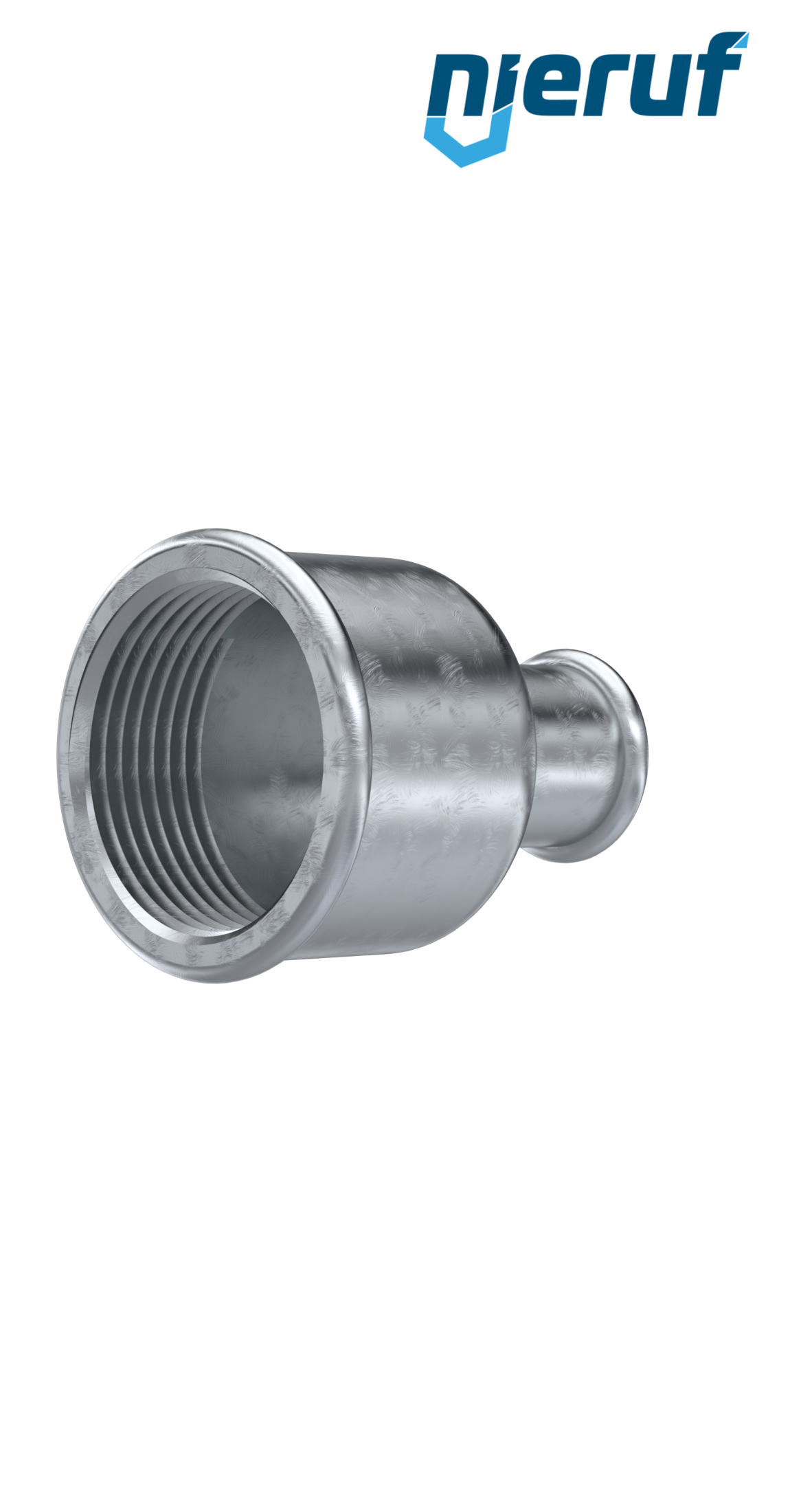 Malleable cast iron fitting reducing socket no. 240, 3/4" x 3/8" inch galvanized