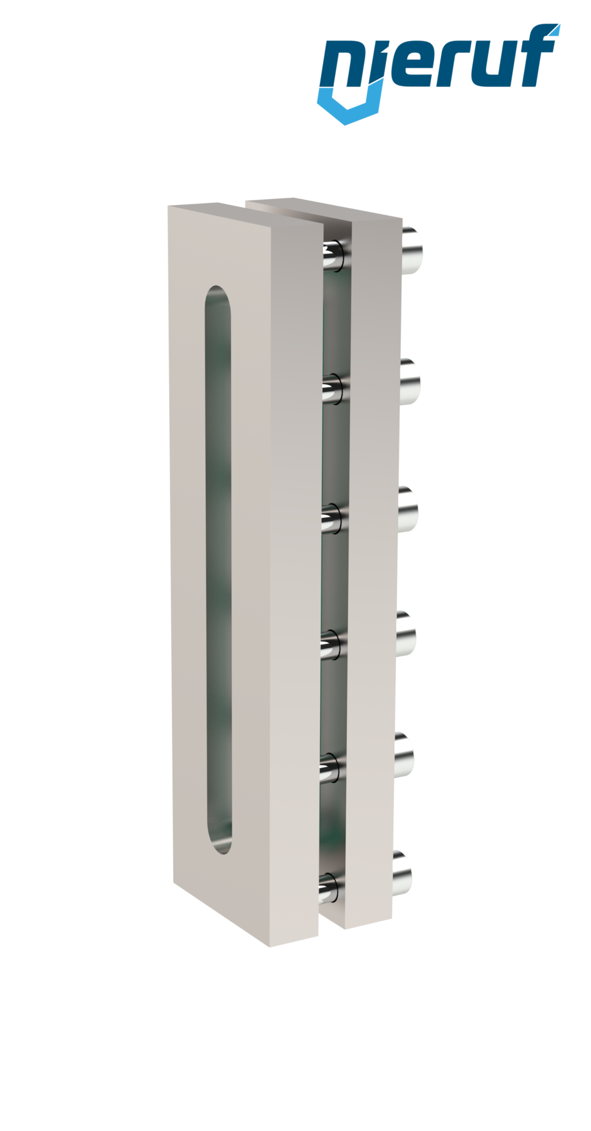 Sight glass fitting L=170mm  BS03 stainless steel 1.4571 borosilicate glass, reflex 16bar