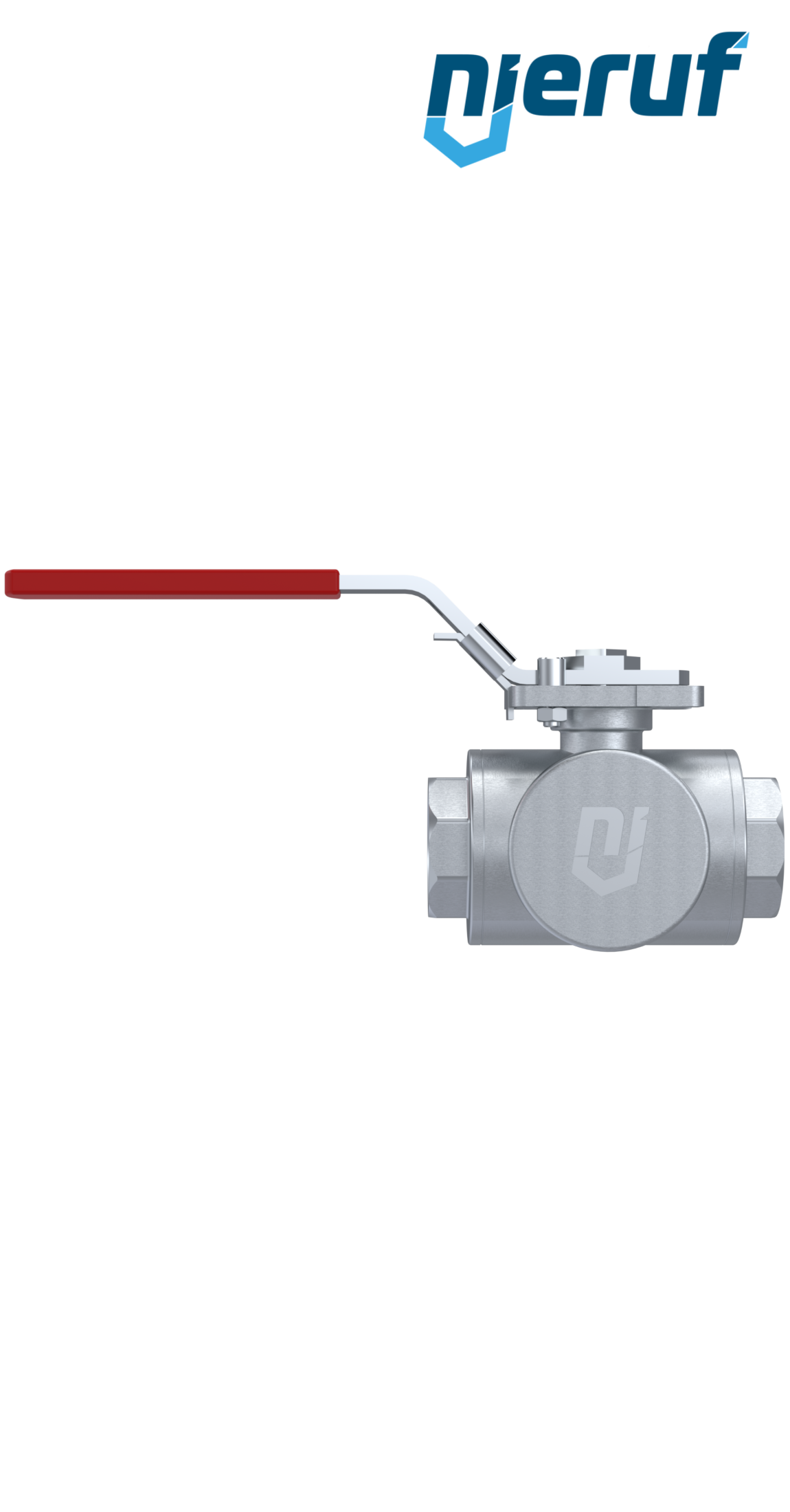 3  way ball valve DN15 - 1/2" inch GK09 stainless steel T drilling