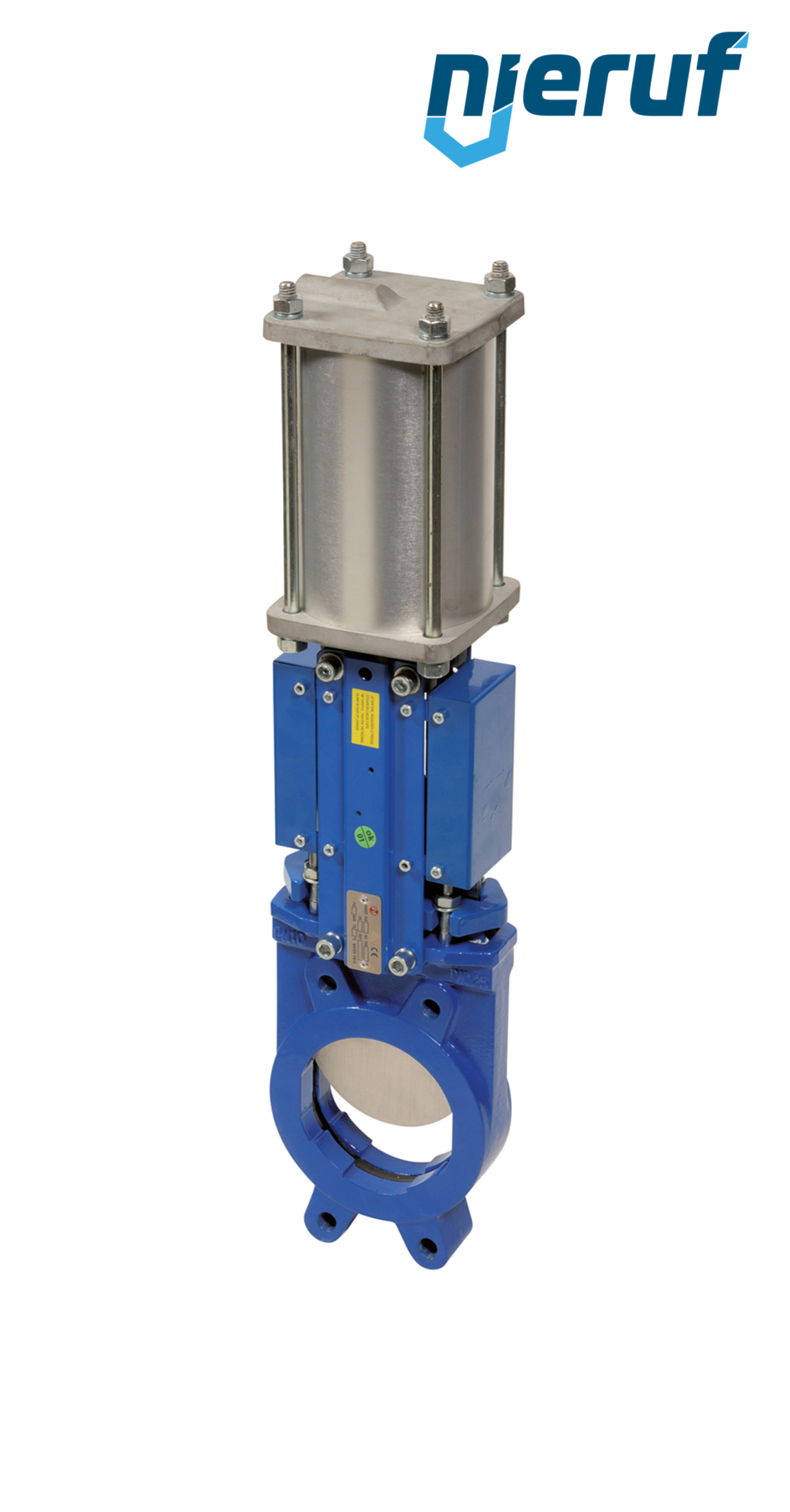 Knife gate valve DN 65 SR01 EPDM pneumatic actuation double acting
