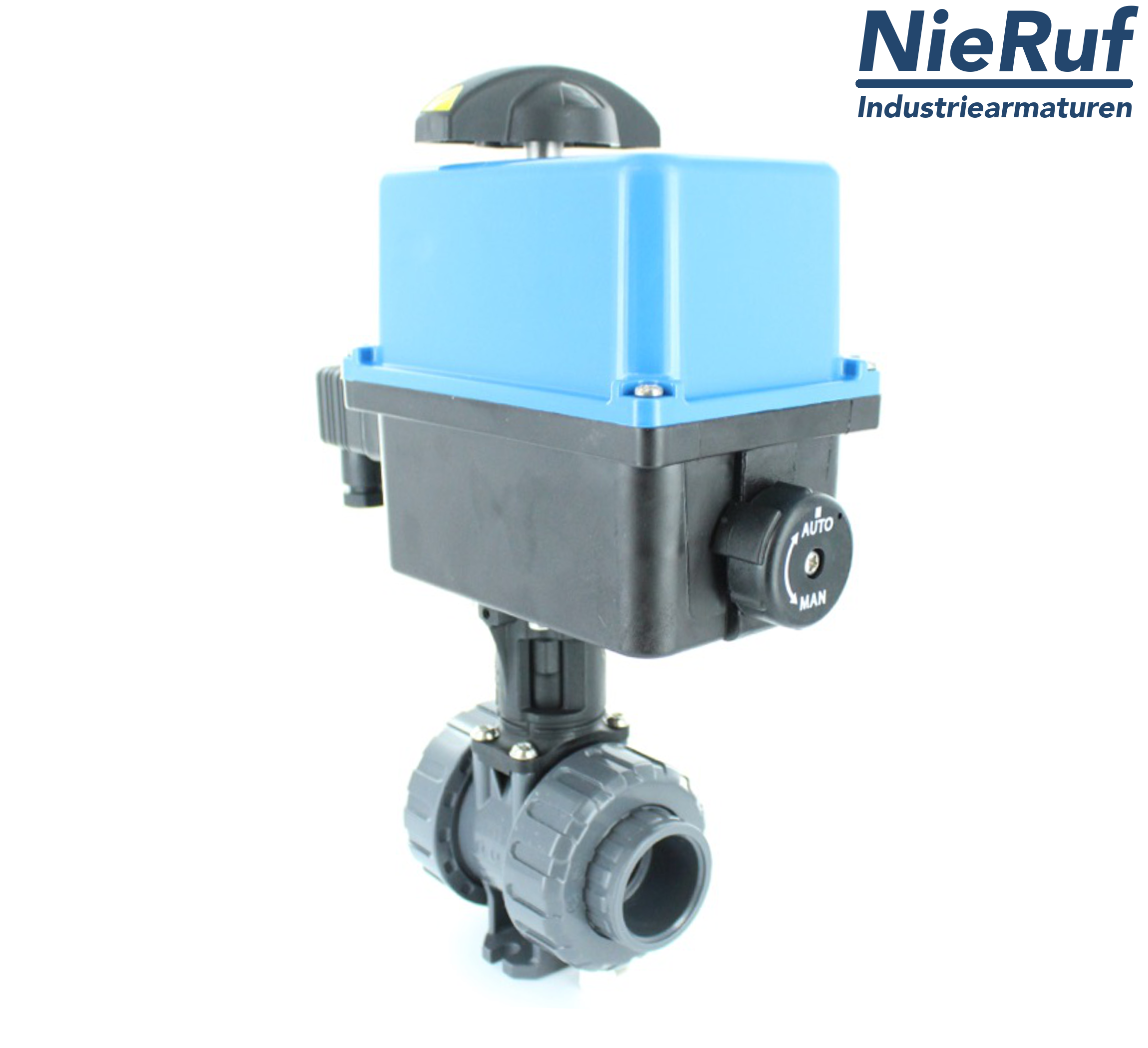 electrical-PVC-ball-valve DN32 - 1 1/4" Zoll KK05 electrical actuator 90-240 Volt