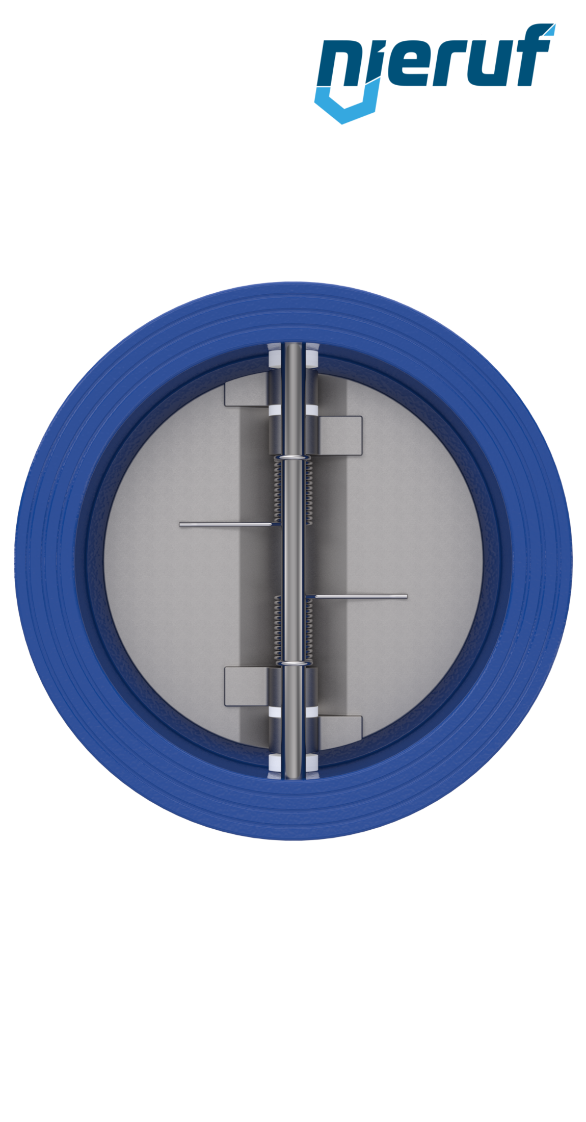 dual plate check valve DN150 DR02 GGG40 epoxyd plated blue 180µm EPDM