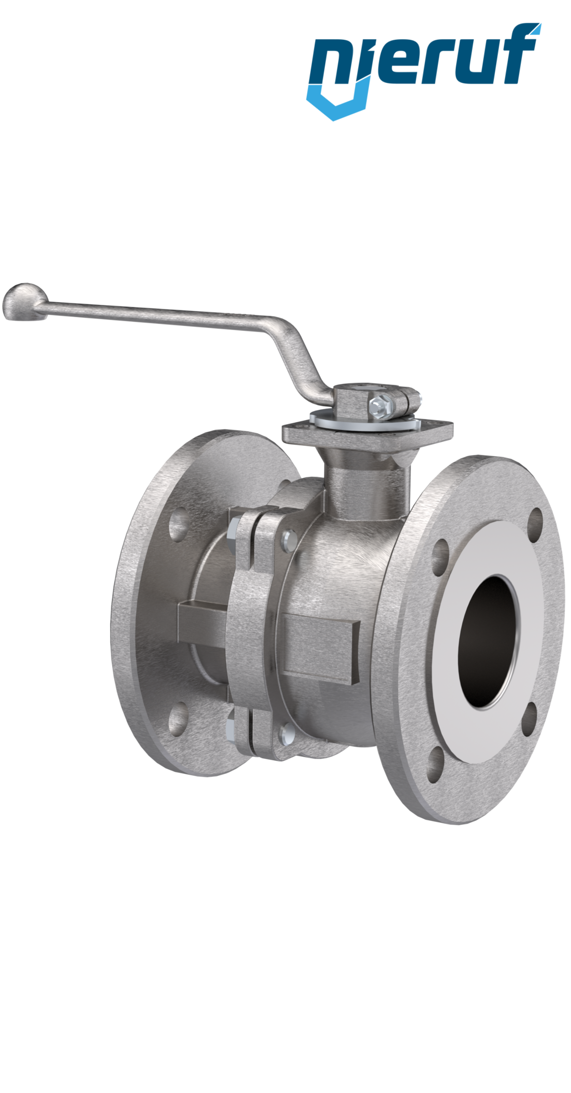 Steam-flange ball valve DN15 FK05 stainless steel 1.4408