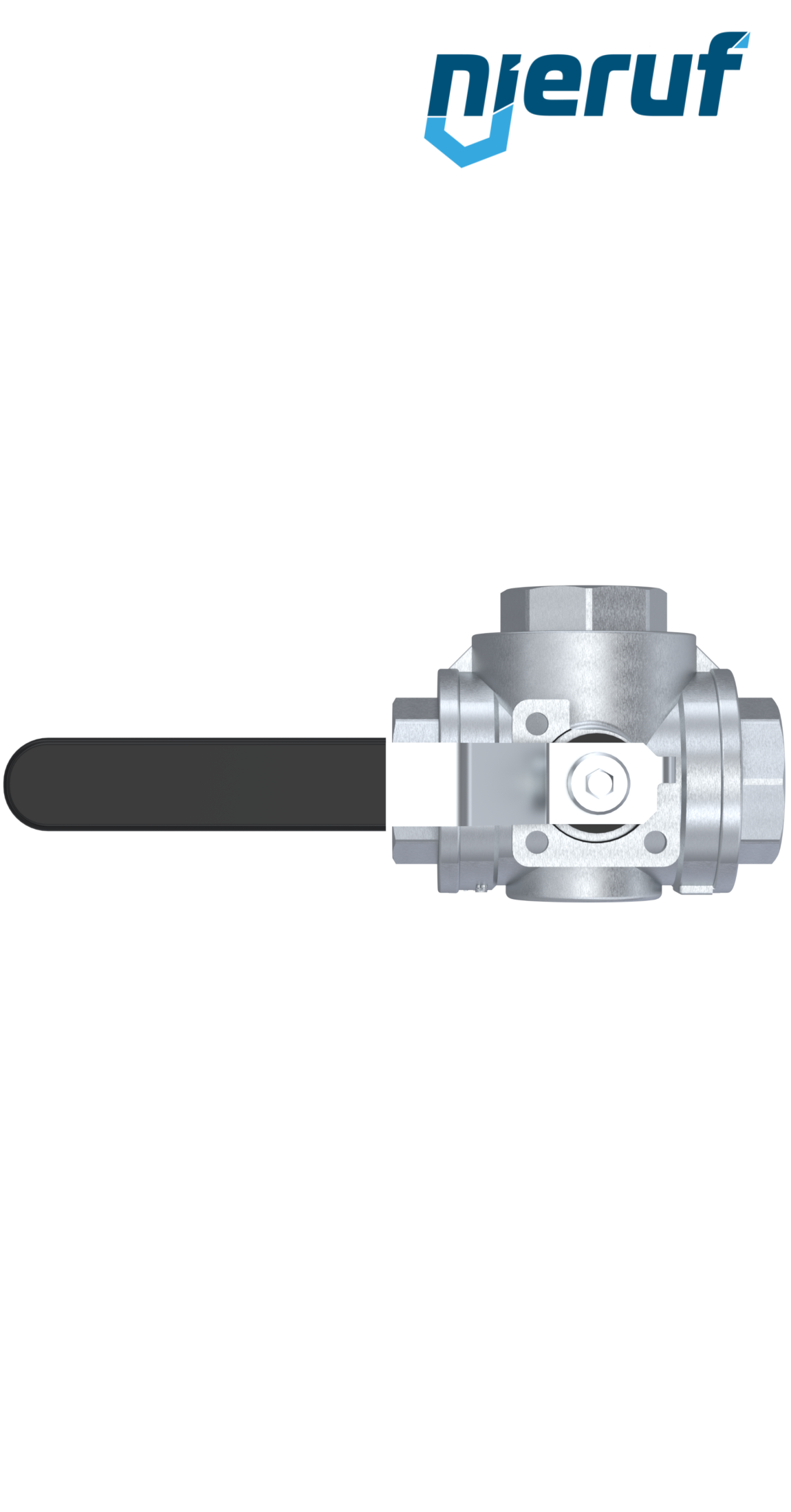 3  way brass ball valve DN32 - 1 1/4" inch GK08 full port design with T drilling