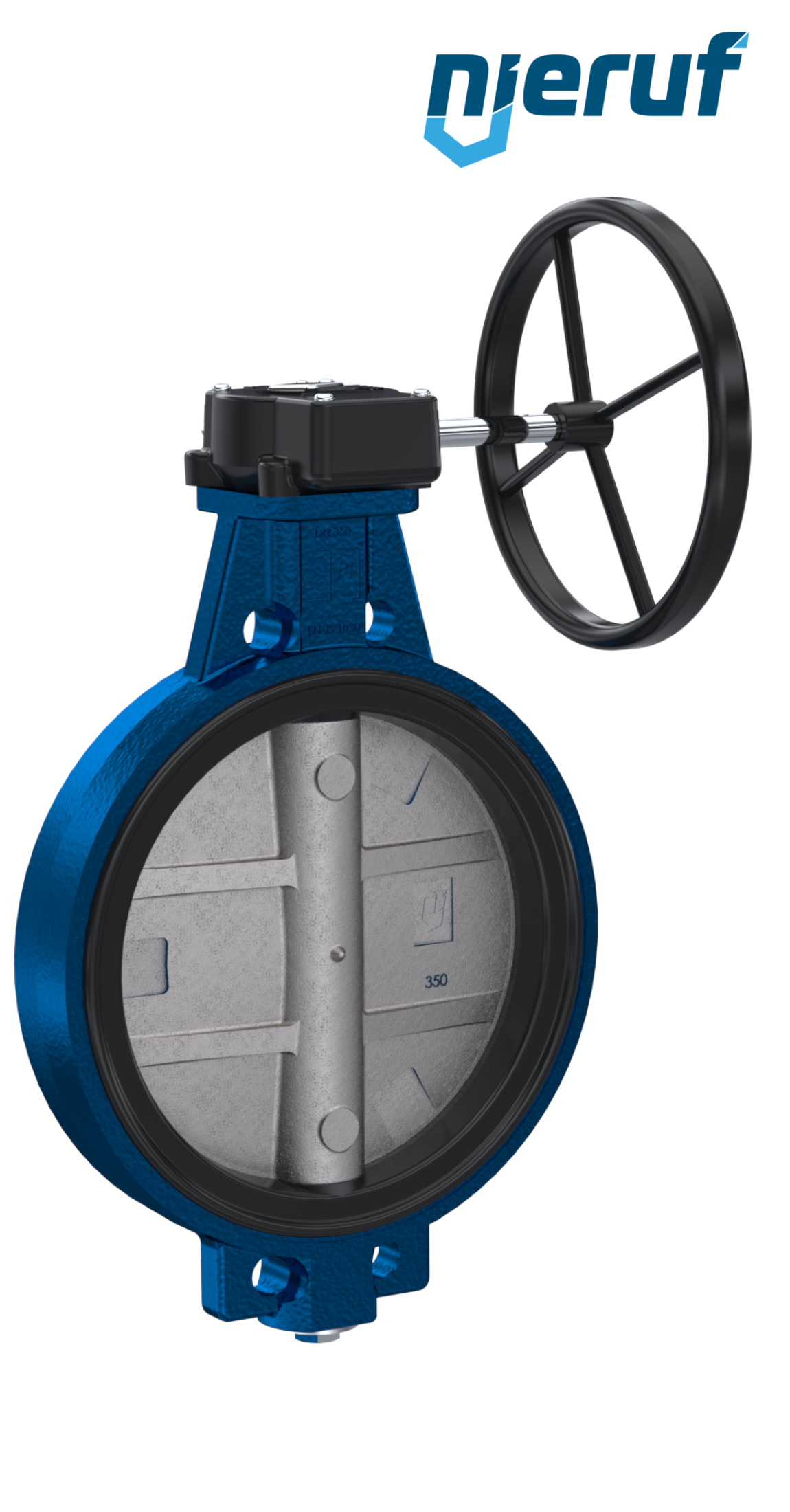 Butterfly valve AK01 DN 350 PN10-PN16 DVGW-water Worm gear