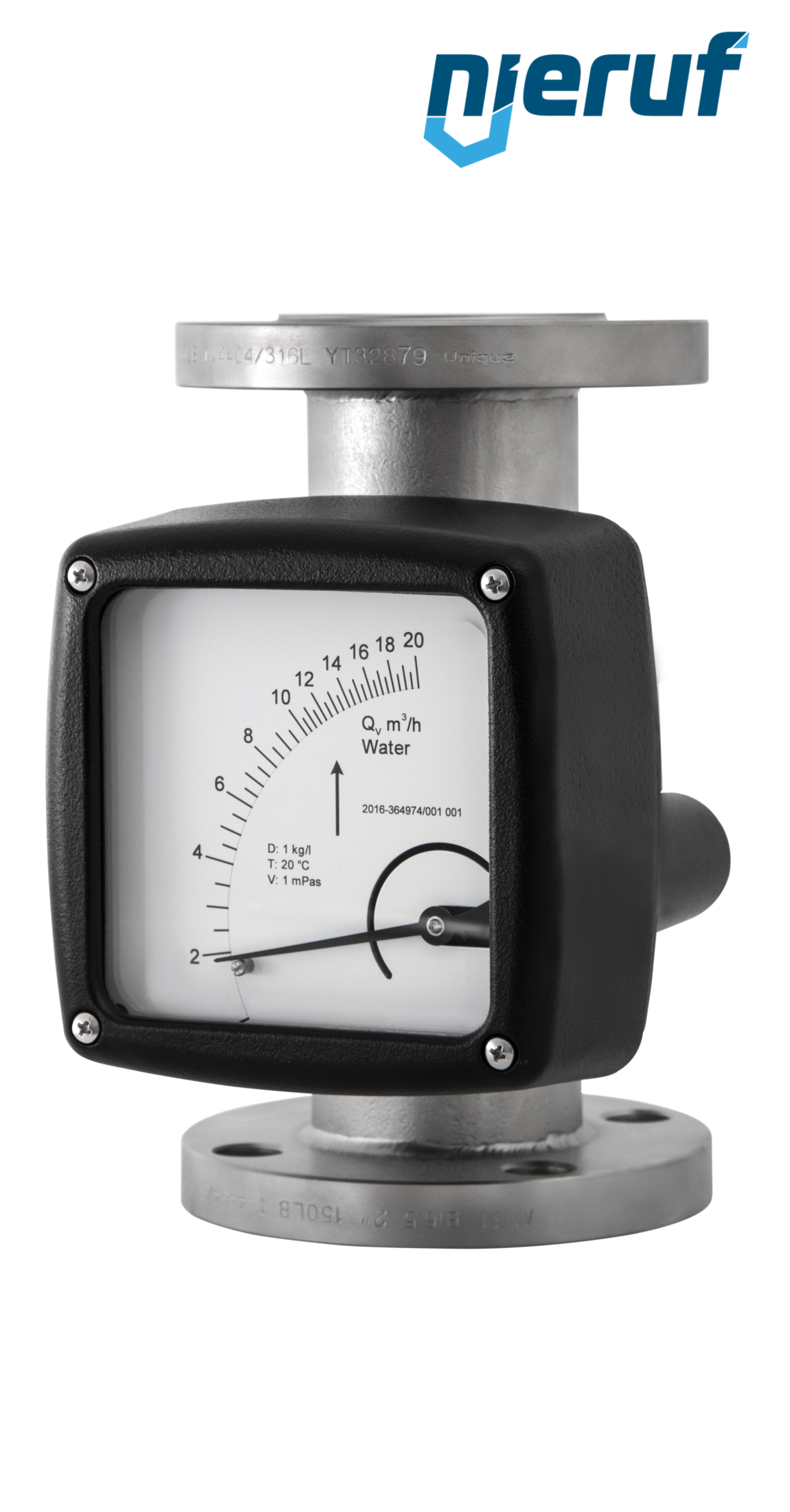 flange area flowmeter DN125 connection 240,0 - 2400,0 m3/h pipe DN100 air