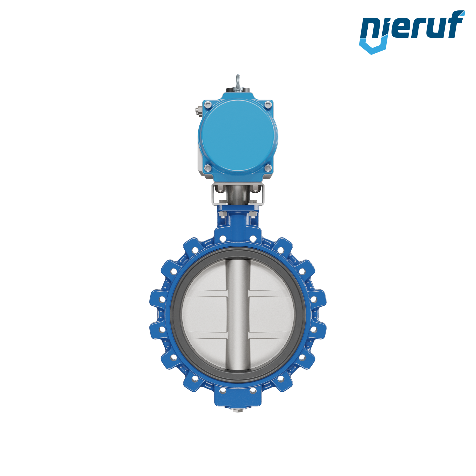 Butterfly valve DN 400 AK02 NBR-70-black DVGW gas pneumatic actuator double acting