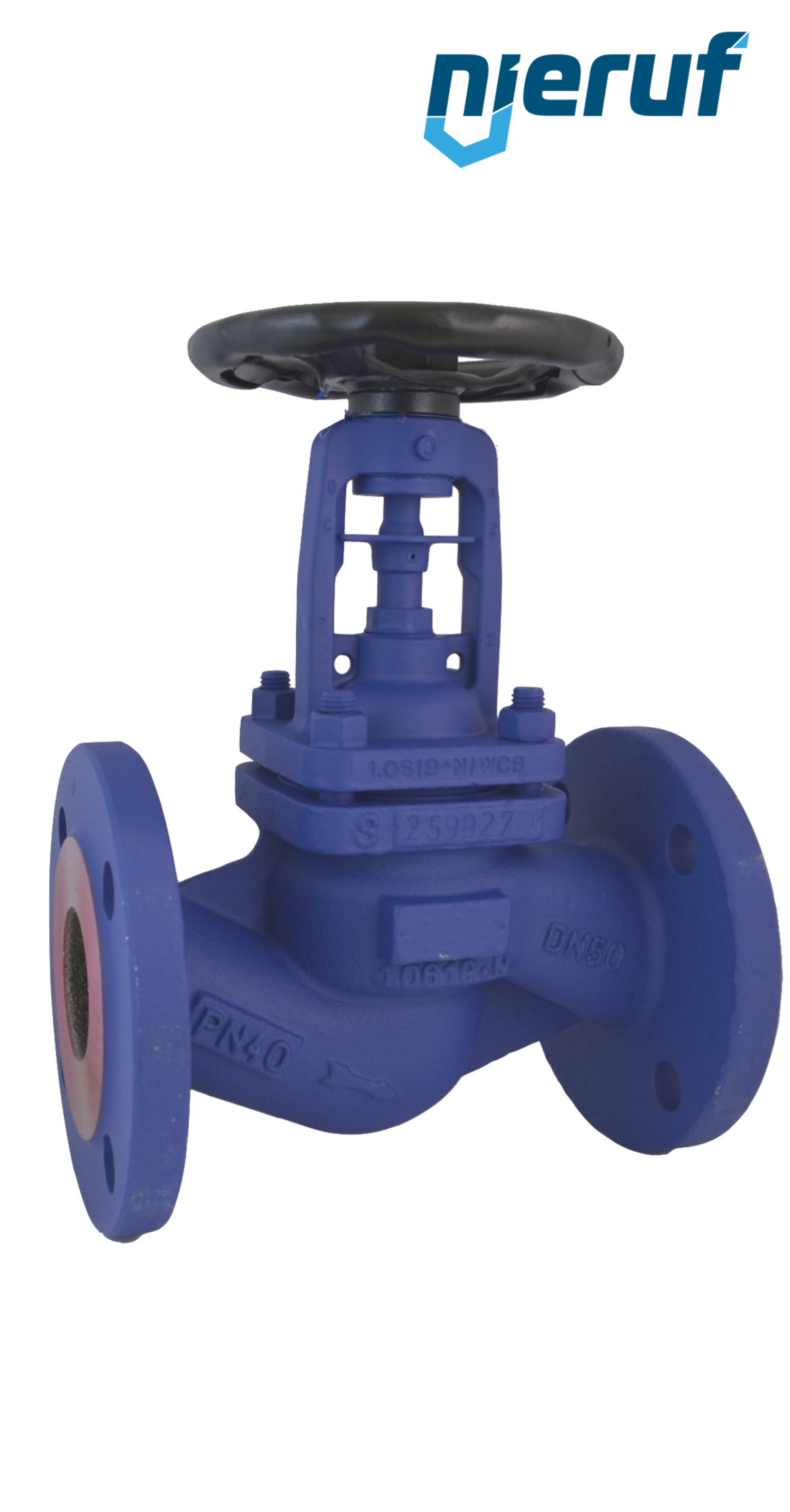 Globe valve DN 40 AV02 SG iron EN-JS1049 regulation cone