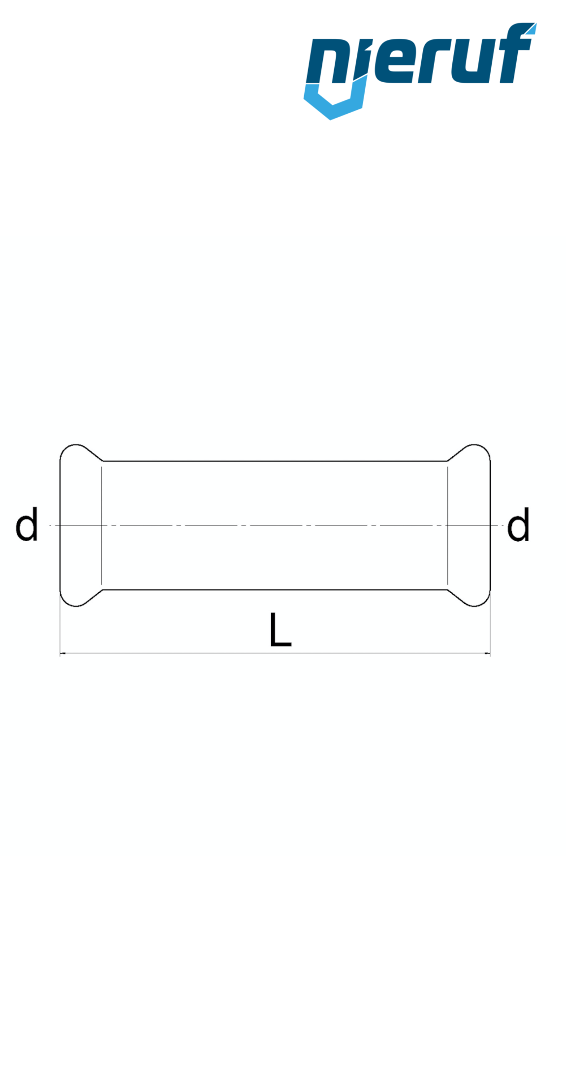 Press Fitting Long Coupling F x F DN80 - 88,9 mm stainless steel