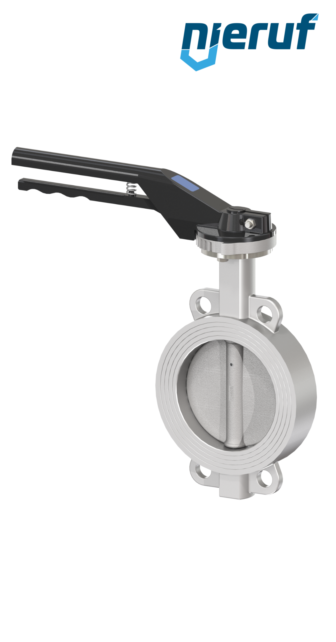 Butterfly-valve-stainless-steel DN 80 PN16 AK08 metall notch lever