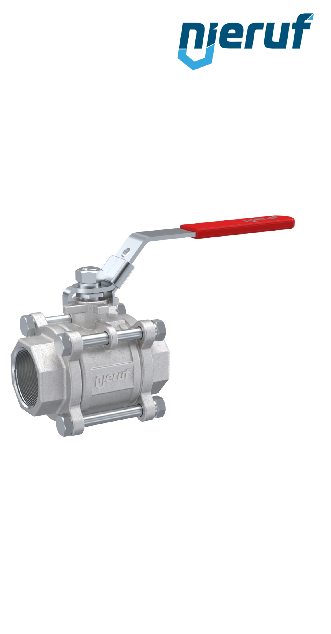 three-pieces stainless steel ball valve DN25 - 1" inch female thread