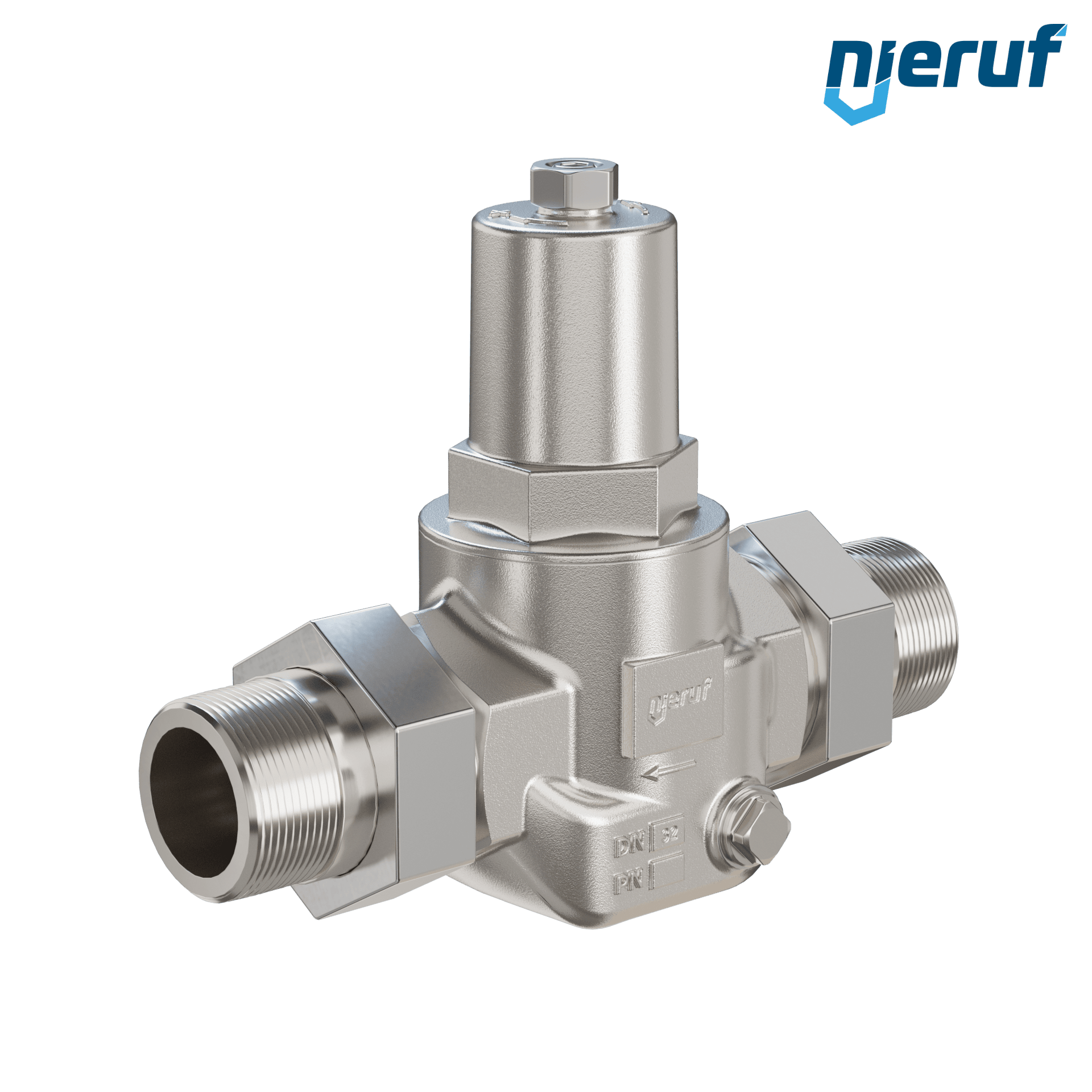 pressure reducing valve male thread 1 1/4" Inch DM19 stainless steel EPDM FDA 0.5 - 9.0 bar