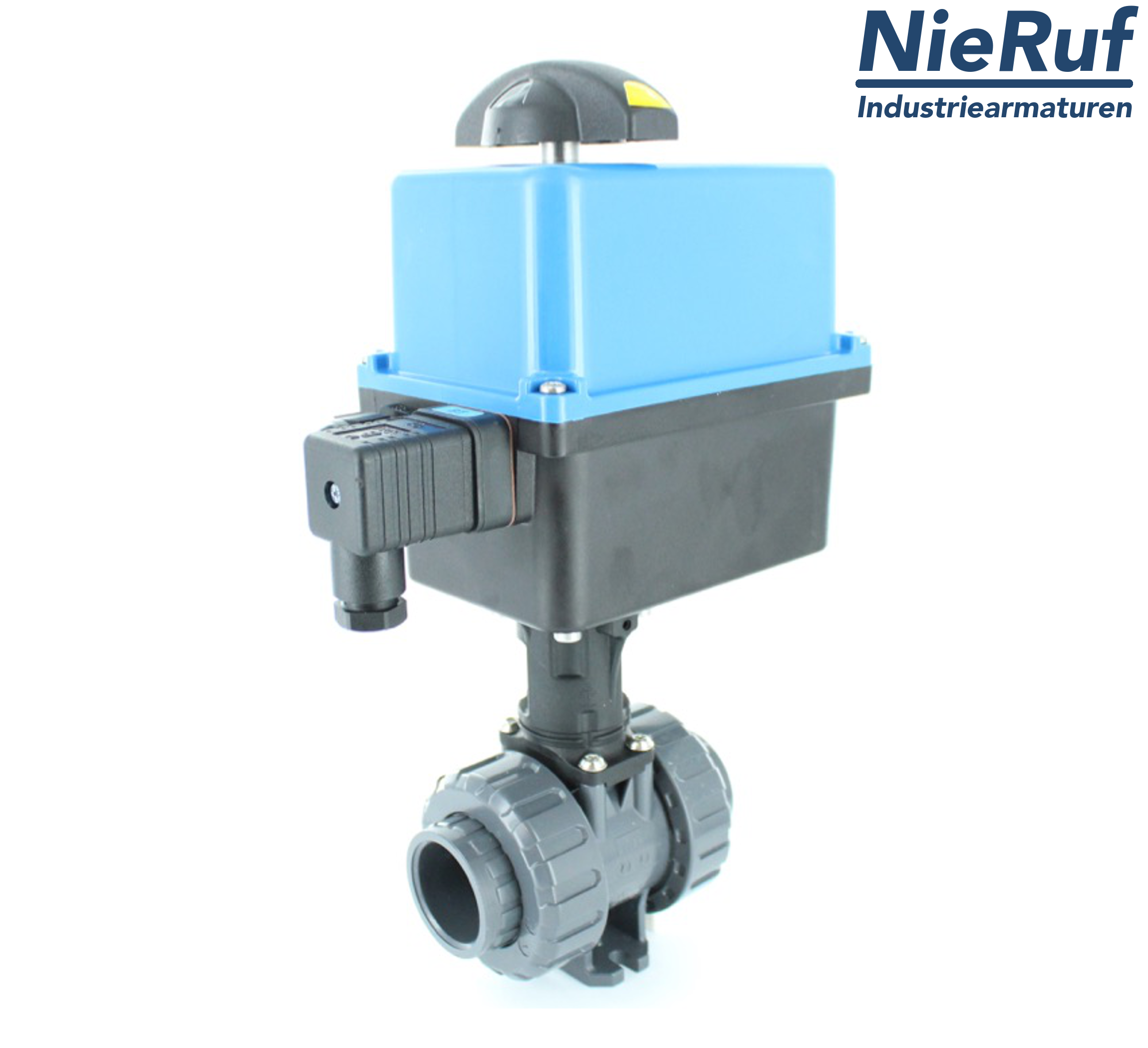 electrical-PVC-ball-valve DN20 - d25 KK04 electrical actuator 90-240 Volt