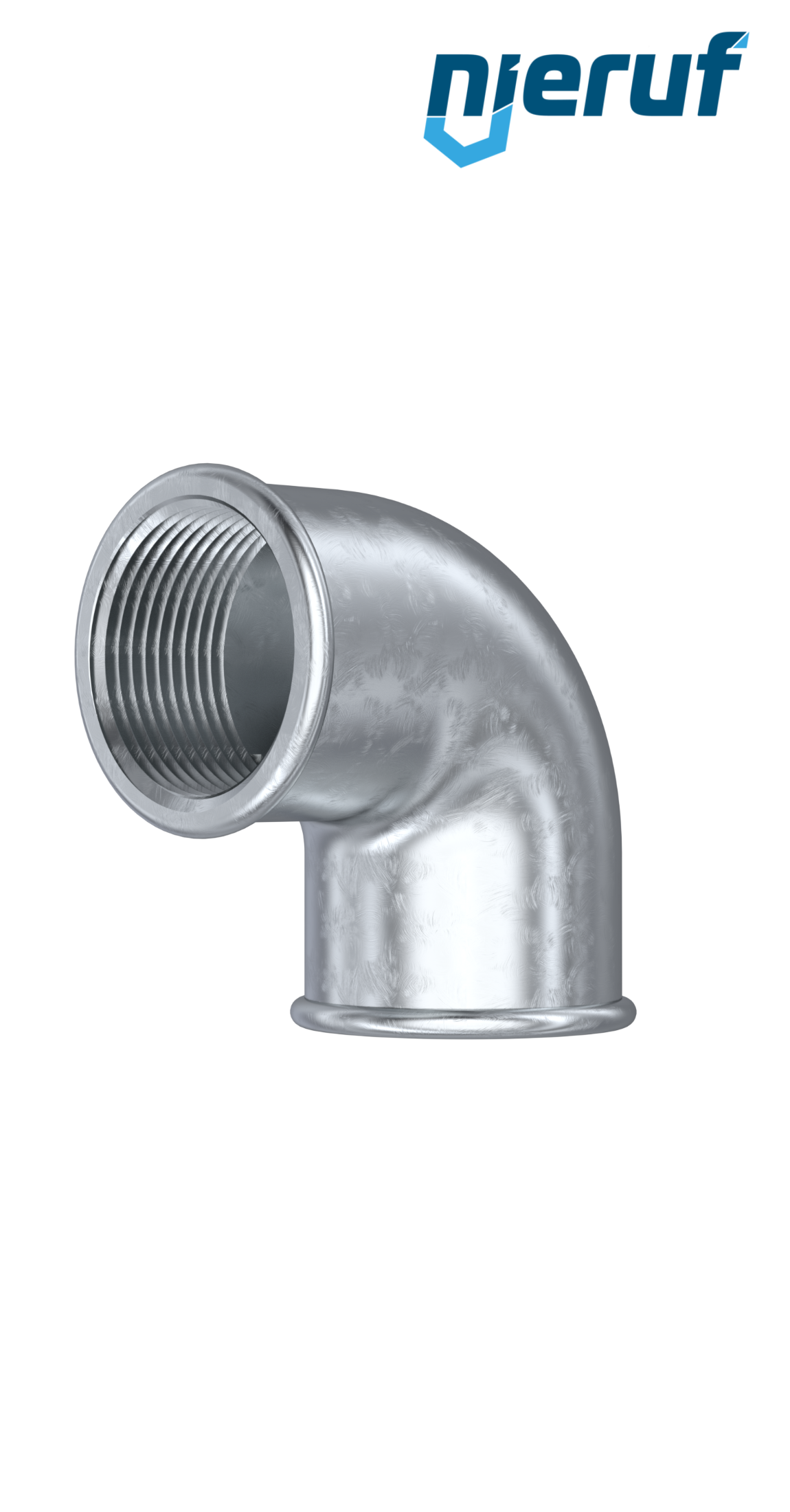 Malleable cast iron fitting elbow no. 90, DN40 - 1 1/2" inch galvanized