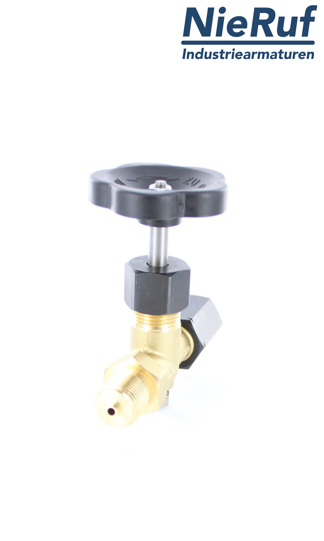 manometer gauge valves male thread x adapter for instrument holder with nut adjustable DIN 16270 brass 250 bar