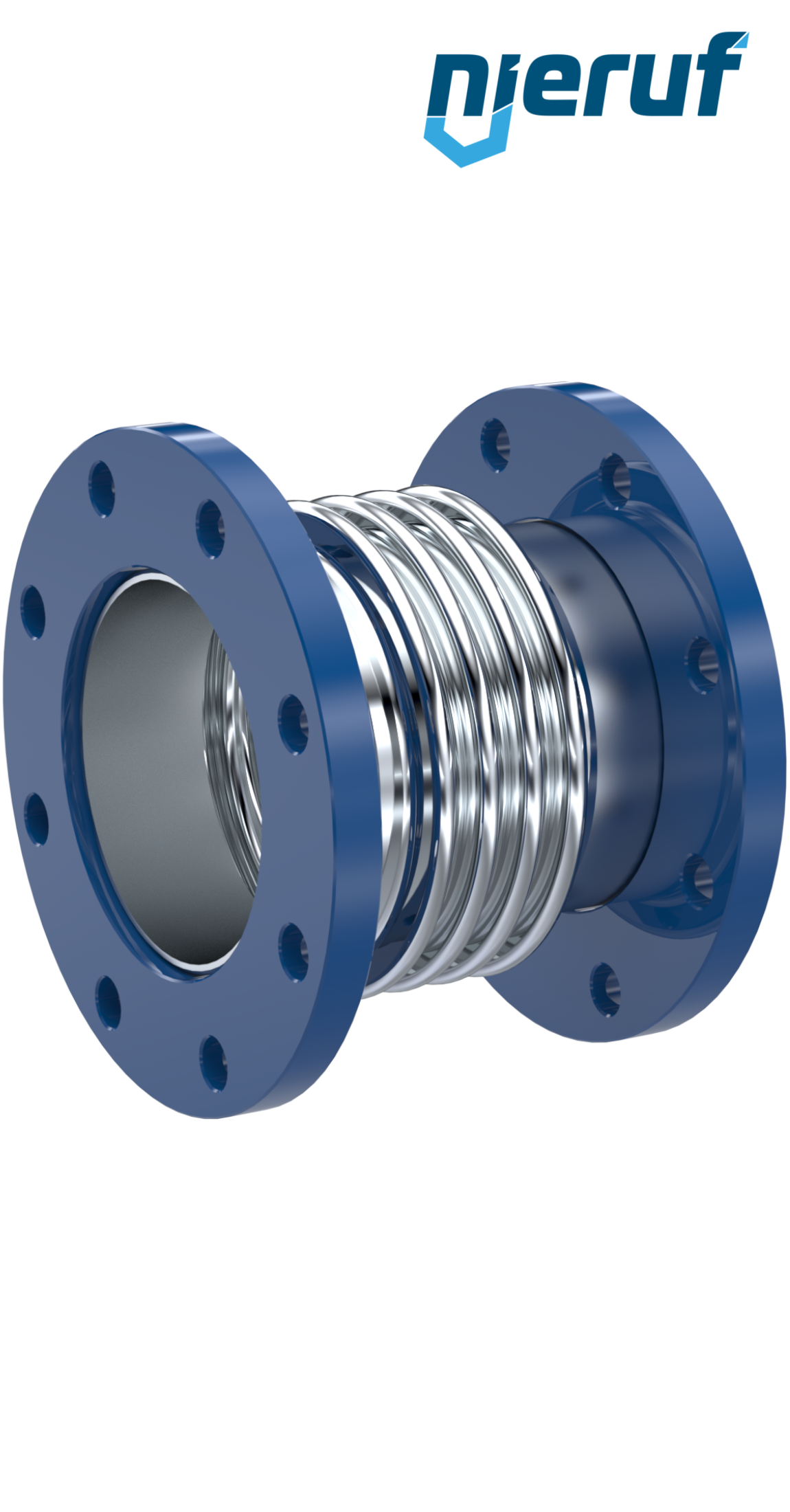 Axial expansion joint DN100 type KP05 fixed flanges and stainless steel-bellows