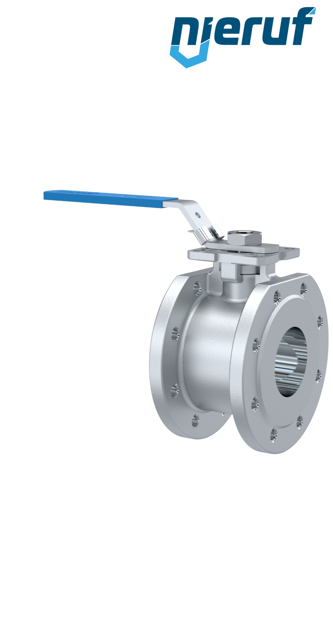 Compact ball valve DN80 PN16 FK04 stainless steel 1.4408