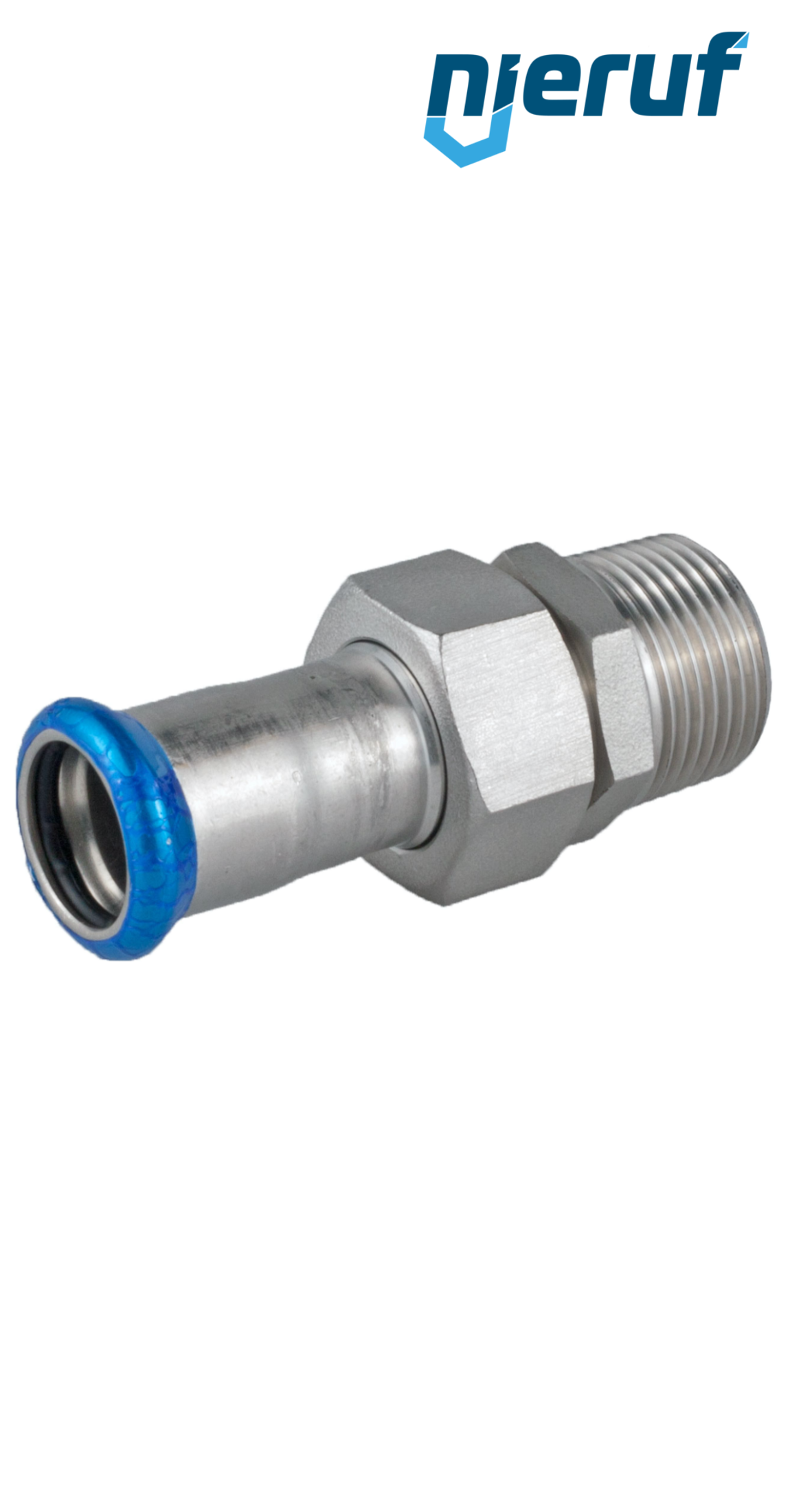 Union Coupling Pressfitting F DN12 - 15,0 mm male thread 3/4" inch stainless steel