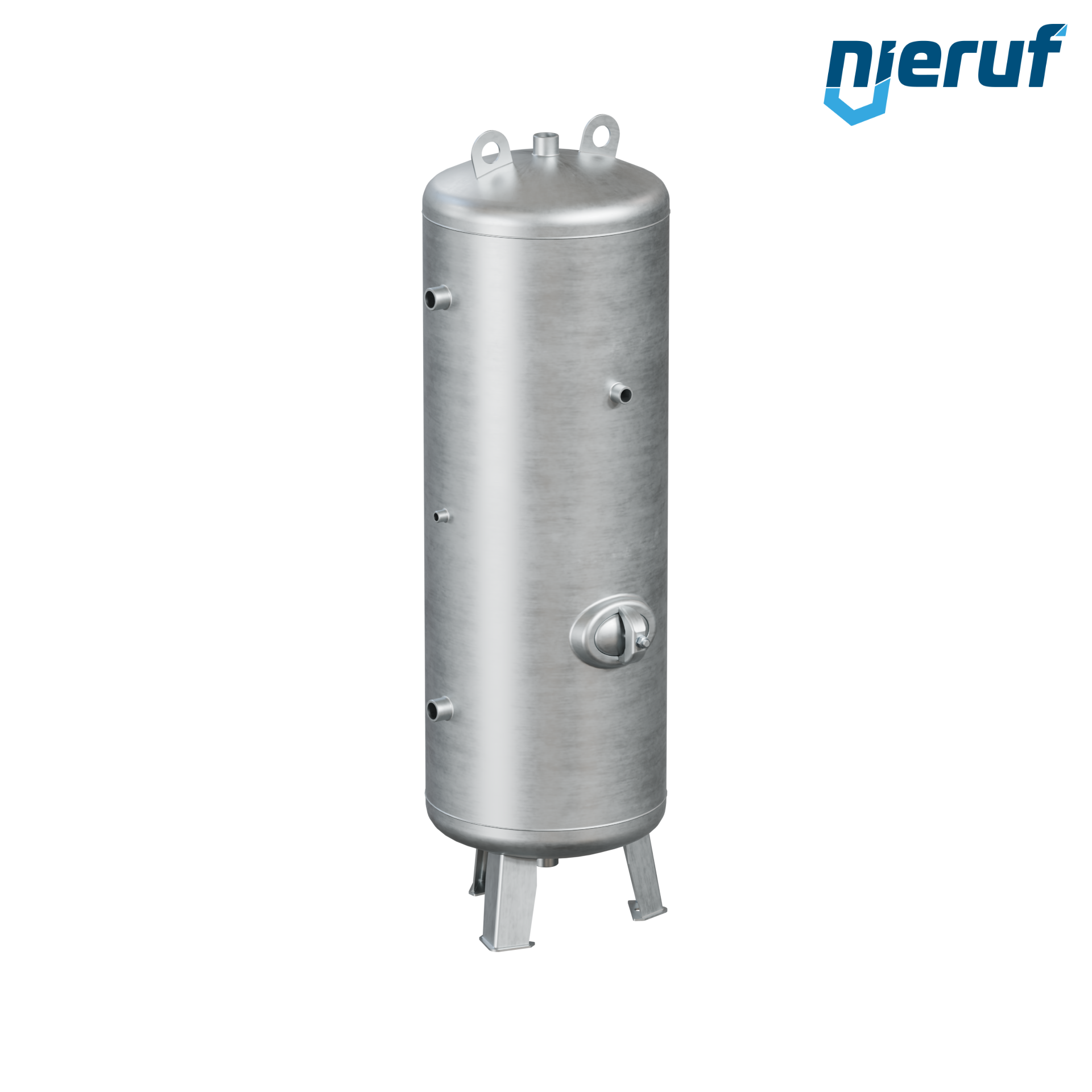 High pressure vessel vertical BE02 350 liter, 0-26 bar, steel galvanized