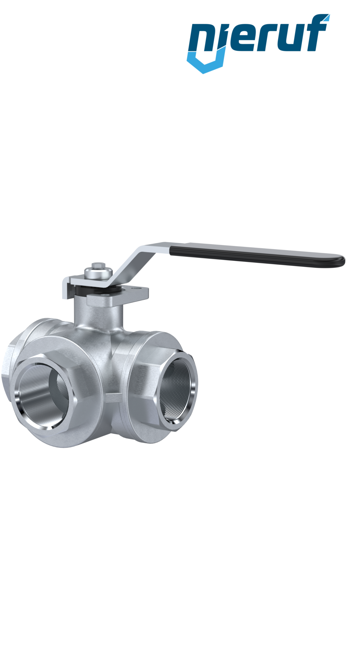 3  way brass ball valve DN50 - 2" inch GK08 full port design with L drilling