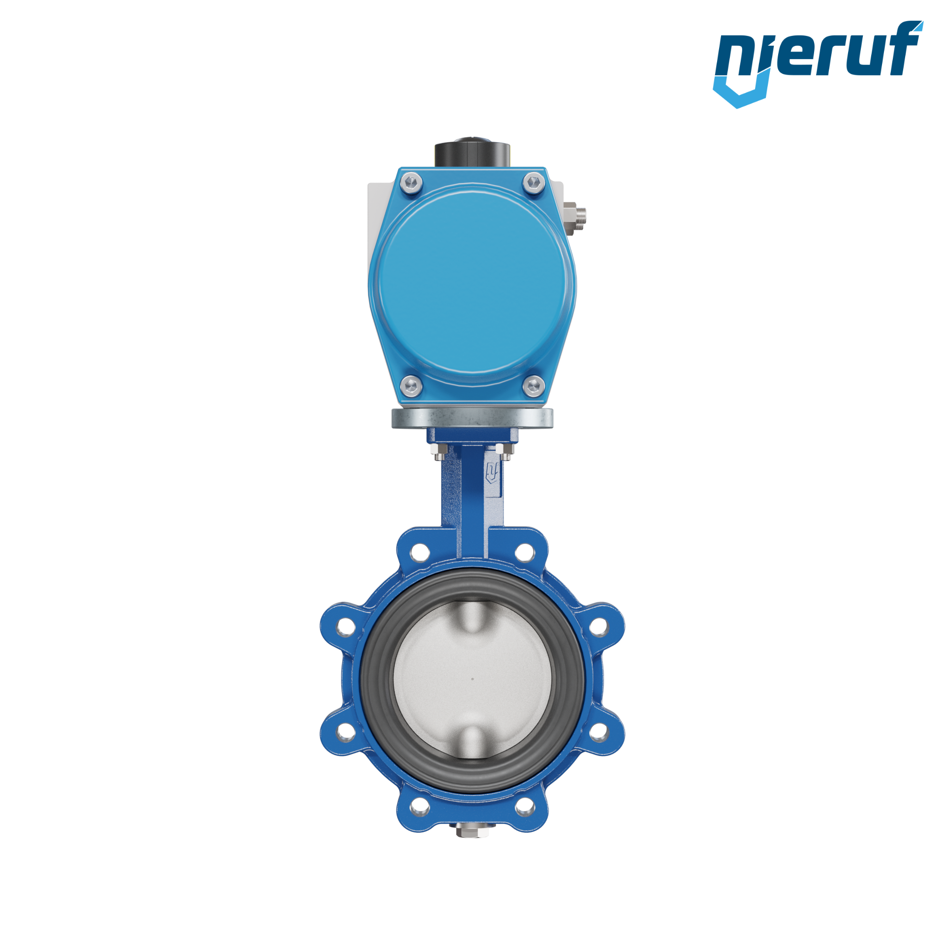 Butterfly valve DN 125 AK02 NBR-70-black DVGW gas pneumatic actuator single acting normally closed
