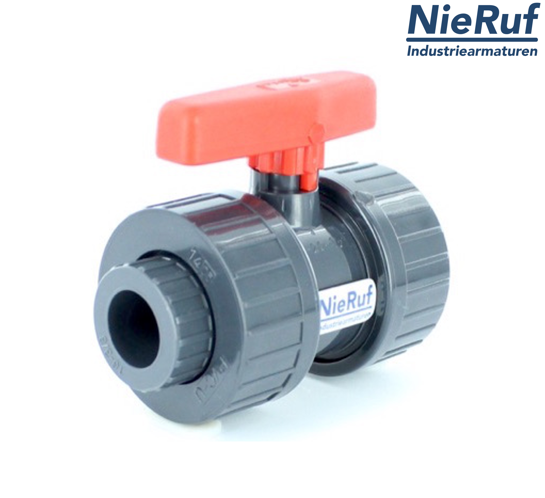 PVC-ball valve d 40 KK01 PTFE/Viton