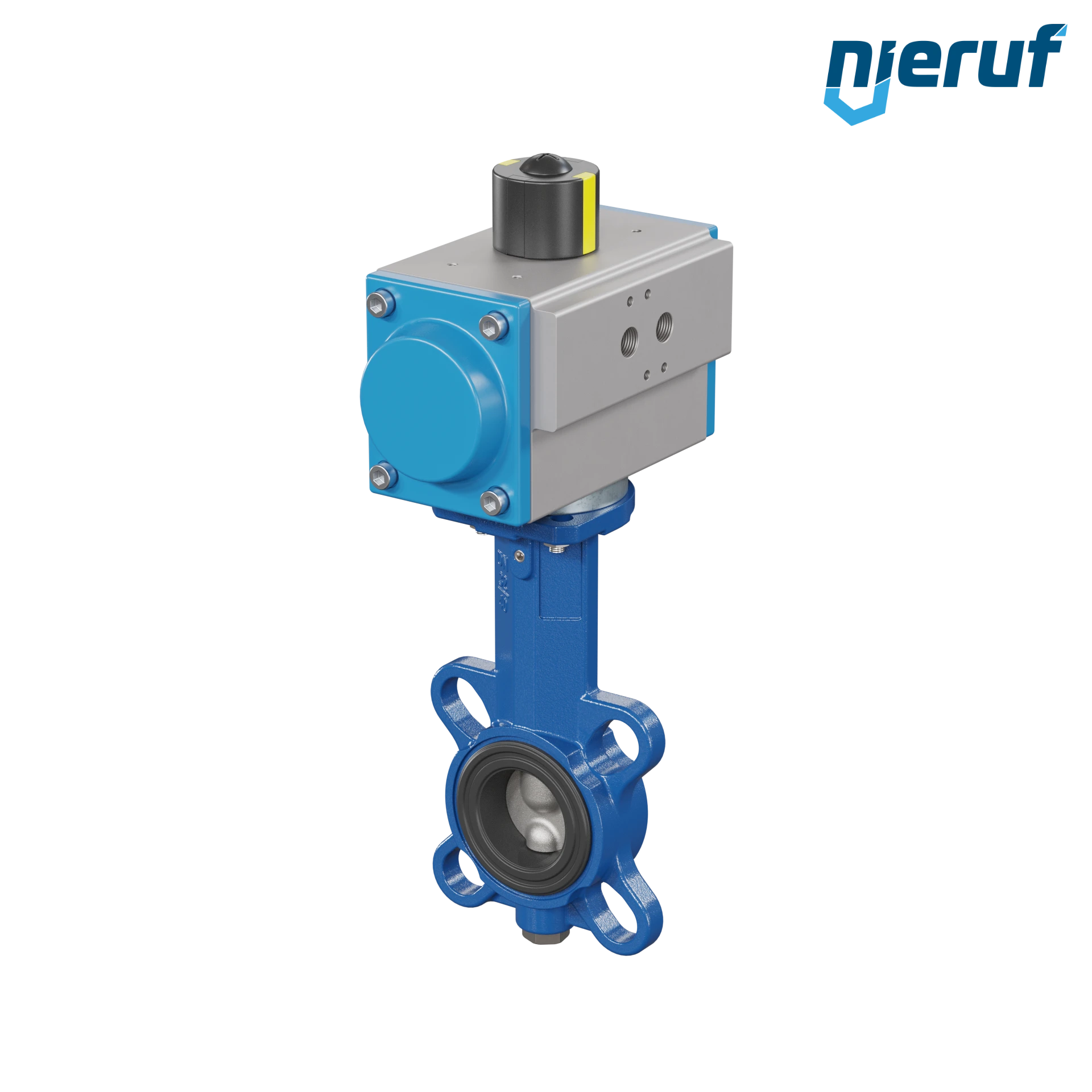 Butterfly valve DN 40 AK01 FPM pneumatic actuator single acting normally closed