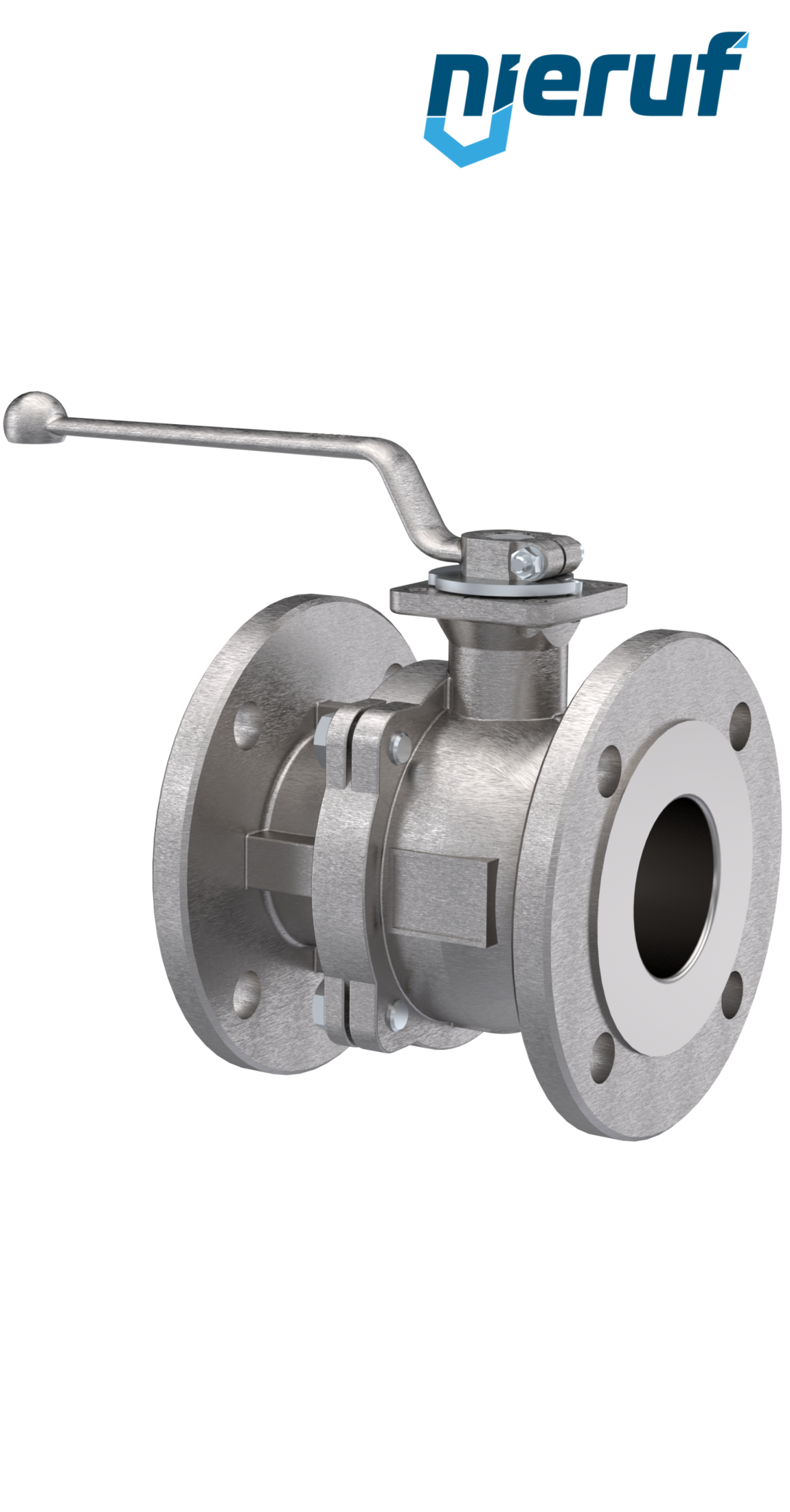 Steam-flange ball valve DN25 FK05 stainless steel 1.4408