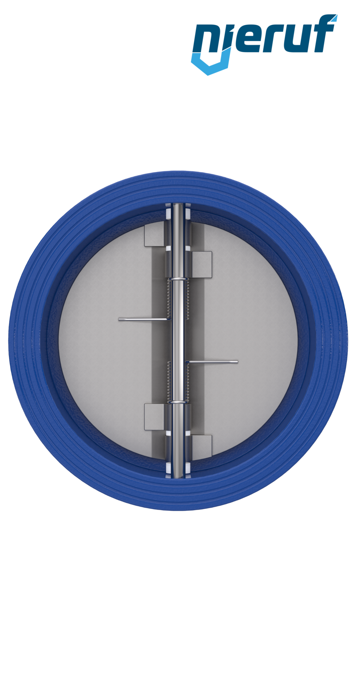 dual plate check valve DN200 DR02 GGG40 epoxyd plated blue 180µm EPDM