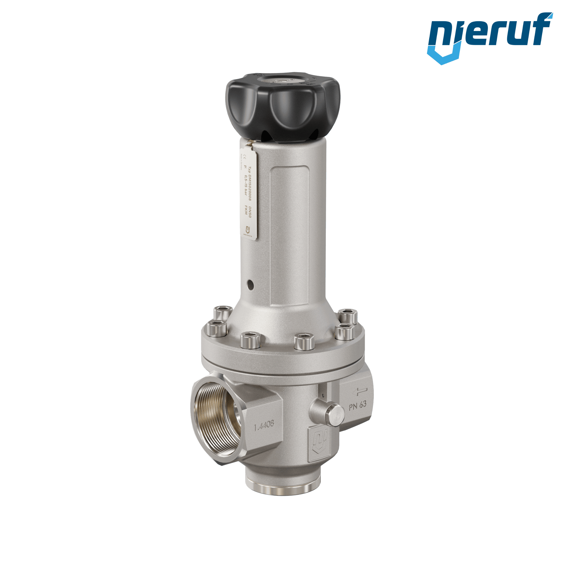 precision-pressure reducing valve with secondary venting 2" inch DM15 stainless steel FKM 0.5 - 15 bar