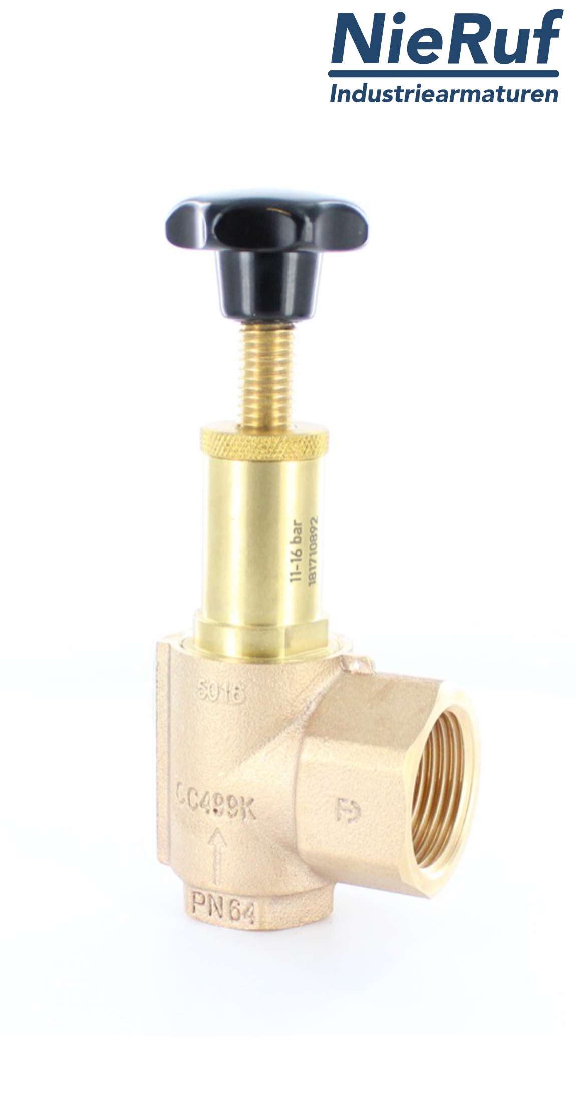 angle-type overflow valve 1" inch male UV14 gunmetal 2,1 - 4,5 bar