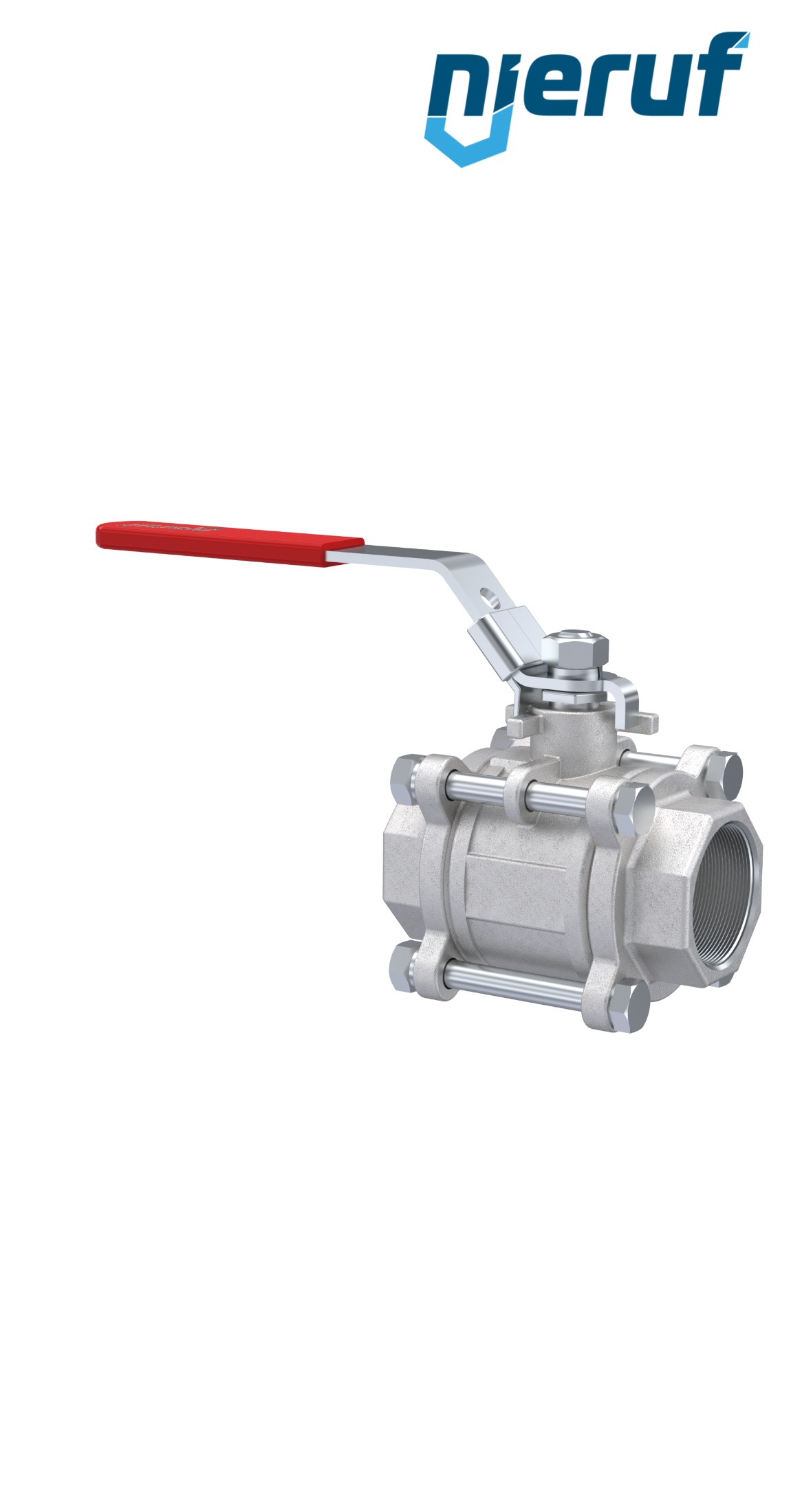 three-pieces stainless steel ball valve DN80 - 3" inch female thread