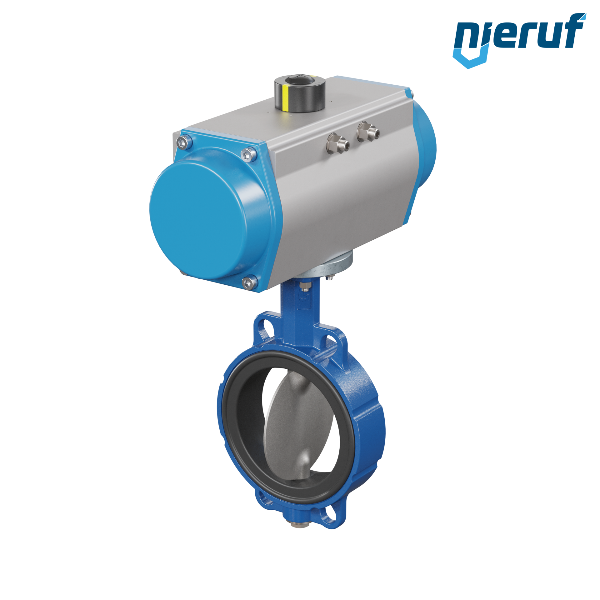 Butterfly valve DN 150 AK01 EPDM DVGW drinking water, WRAS, ACS, W270 pneumatic actuator single acting normally open