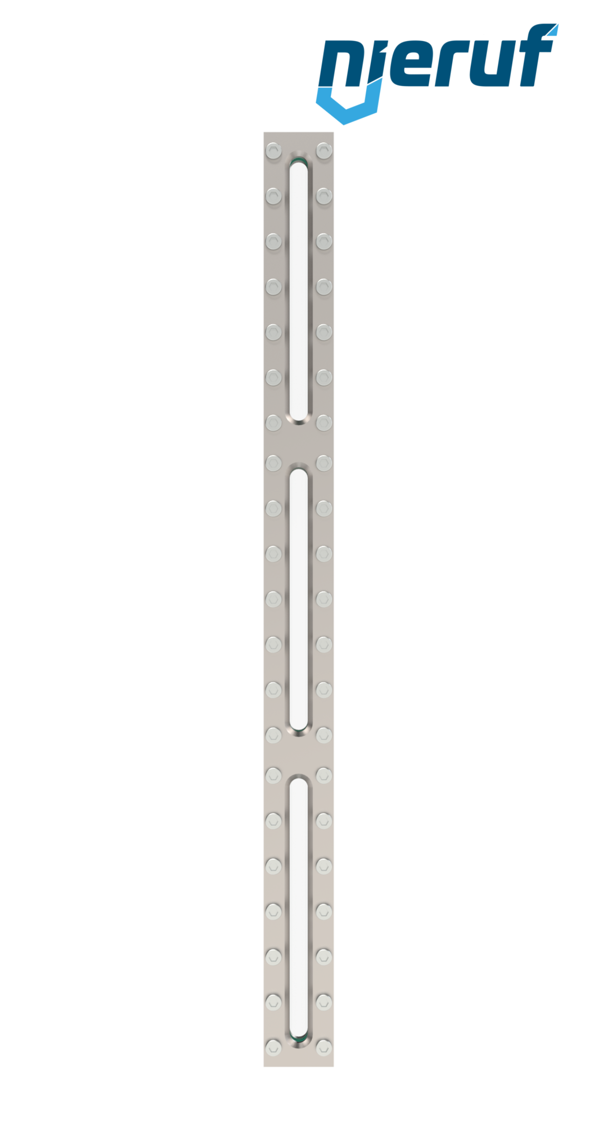 Sight glass fitting L=620mm  BS03 stainless steel 1.4571 borosilicate glass, reflex 16bar