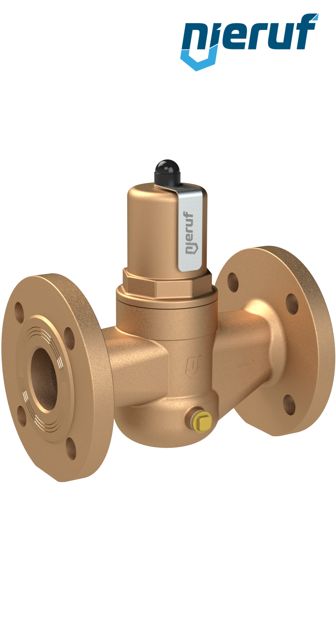 Flange-pressure reducing valve DN 15 PN40 DM05 gunmetal/brass EPDM 5.0 - 15.0 bar