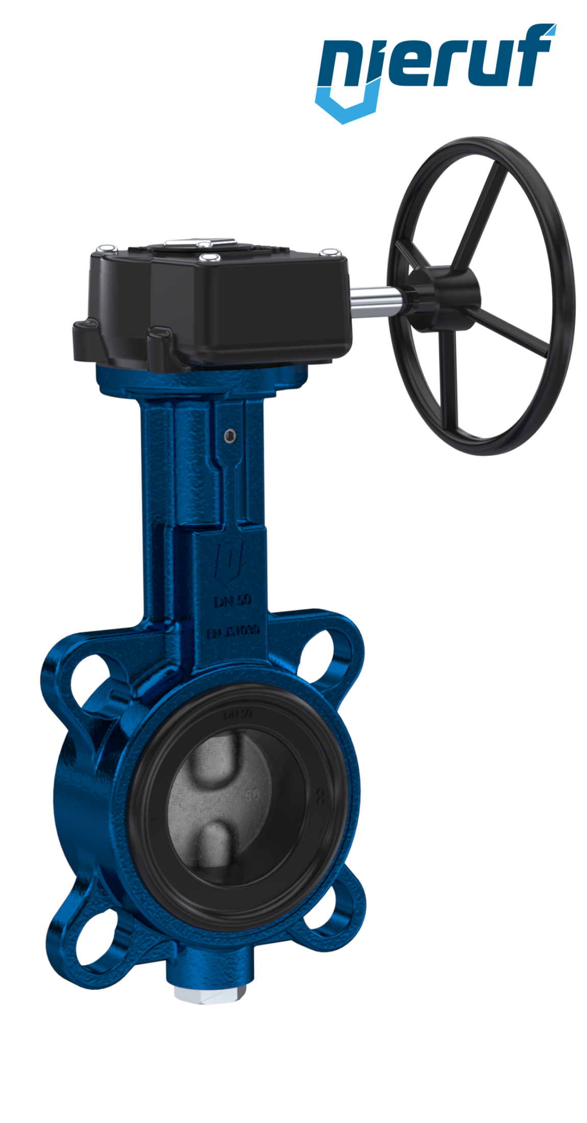 Butterfly valve AK01 DN 65 PN6-PN10-PN16 & ANSI150 DVGW-gas Worm gear