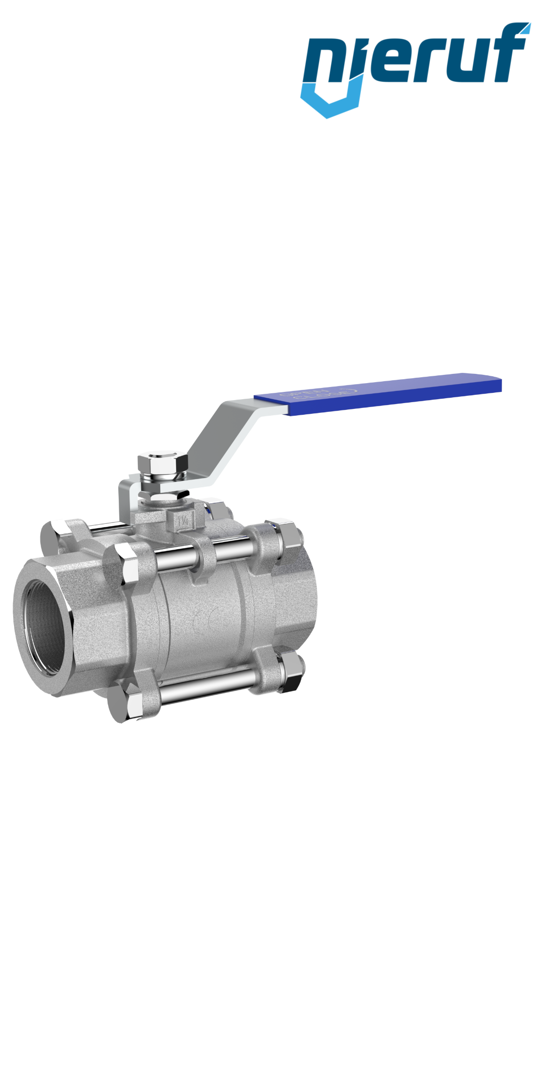 ball valve made of stainless steel DN65 - 2 1/2" inch GK04 female thread