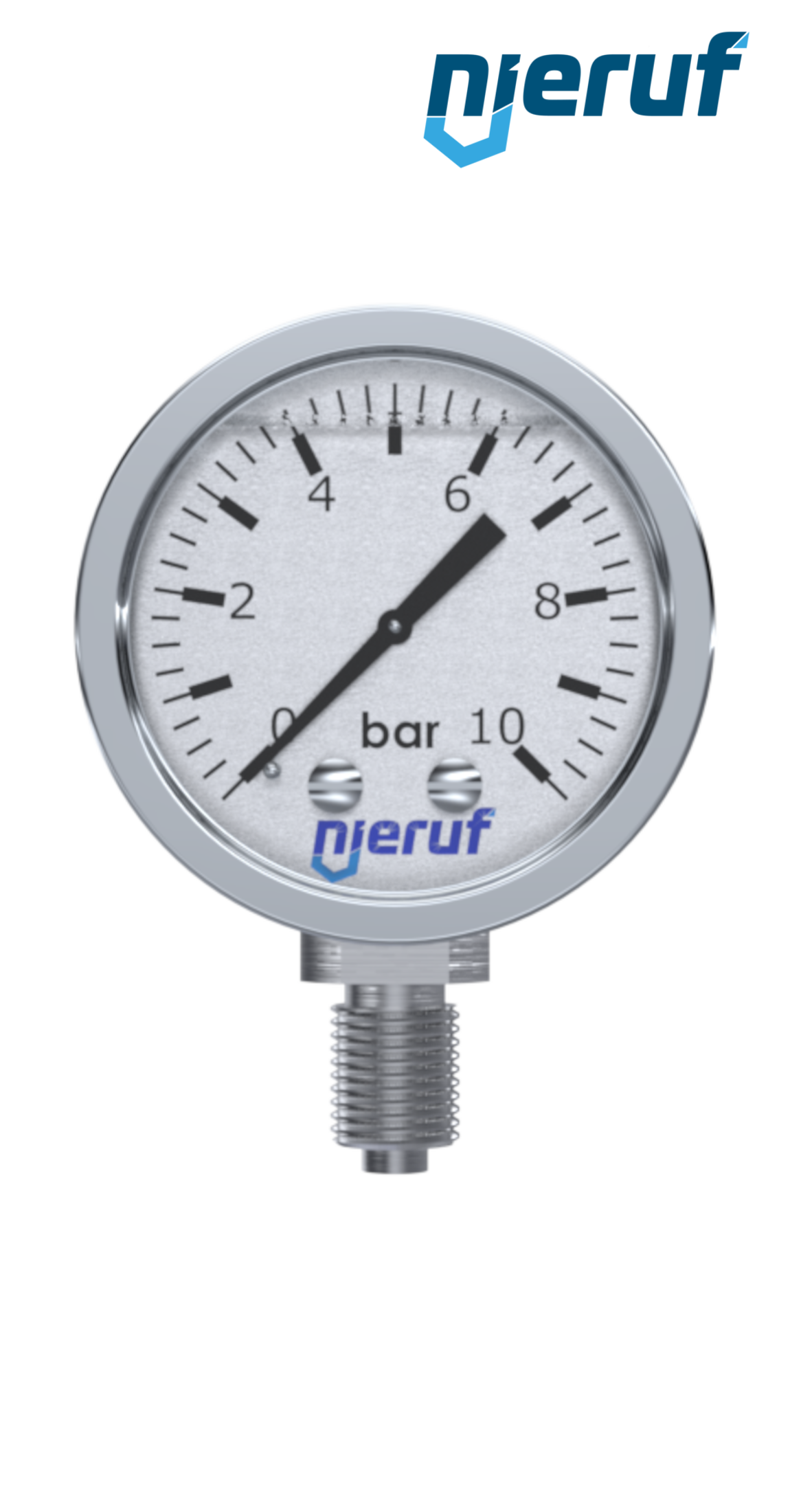 pressure gauge G 1/4" radial 50 mm 0 - 4,0 bar with glycerin filling