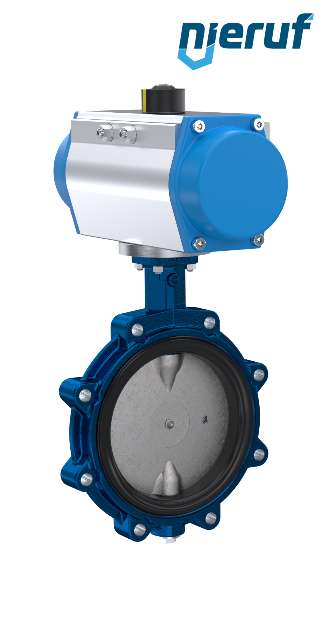 Butterfly valve DN 80 AK02 EPDM DVGW drinking water, WRAS, ACS, W270 pneumatic actuator single acting normally closed