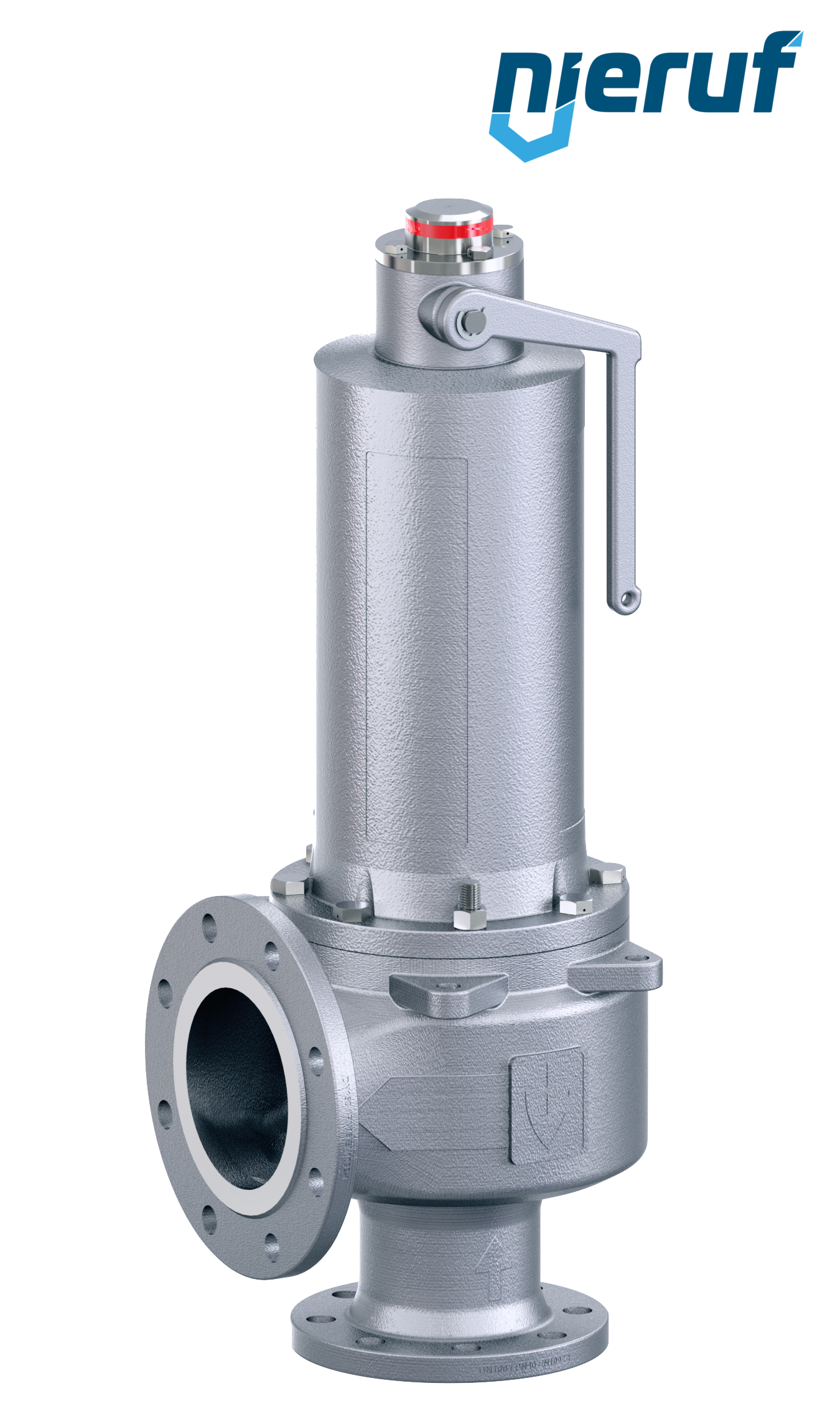 flange-safety valve DN20/DN32 SF04, stainless steel metal, with lifting device lever