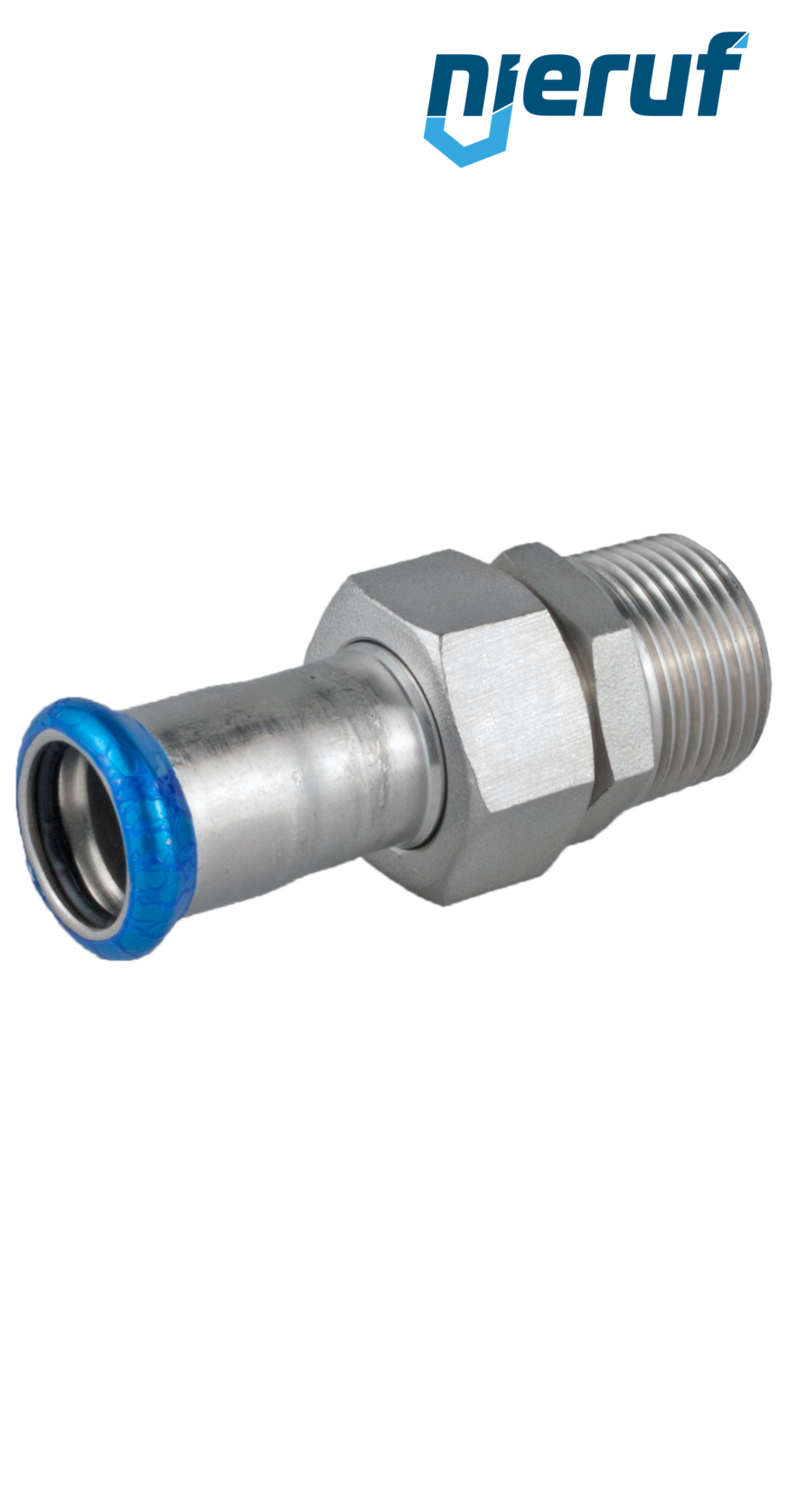Union Coupling Pressfitting F DN15 - 18,0 mm male thread 1/2" inch stainless steel