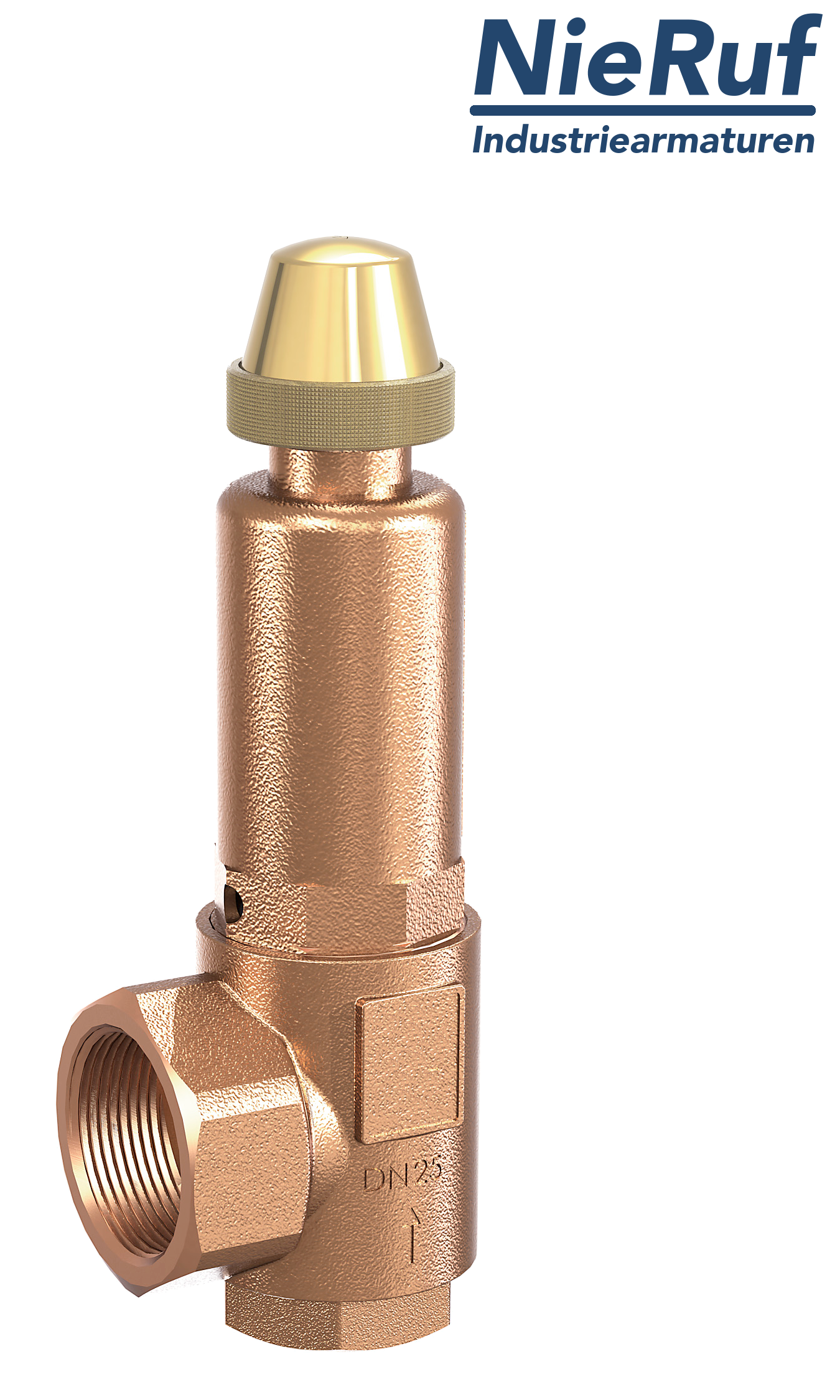angle-type safety valve 1 1/2" x 2" fm SV04 liquid media, gunmetal NBR