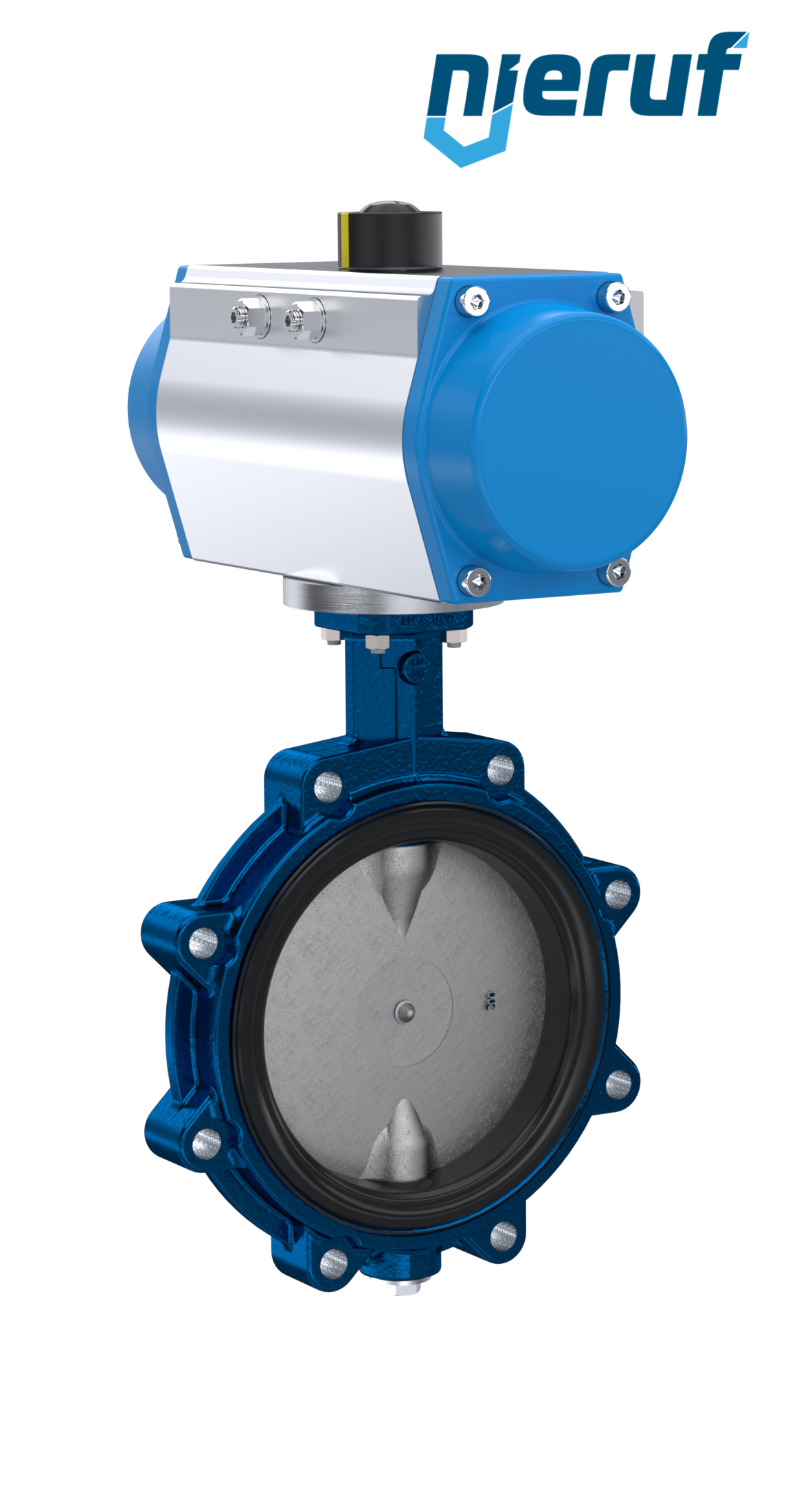 Butterfly valve DN 200 AK02 EPDM DVGW drinking water, WRAS, ACS, W270 pneumatic actuator single acting